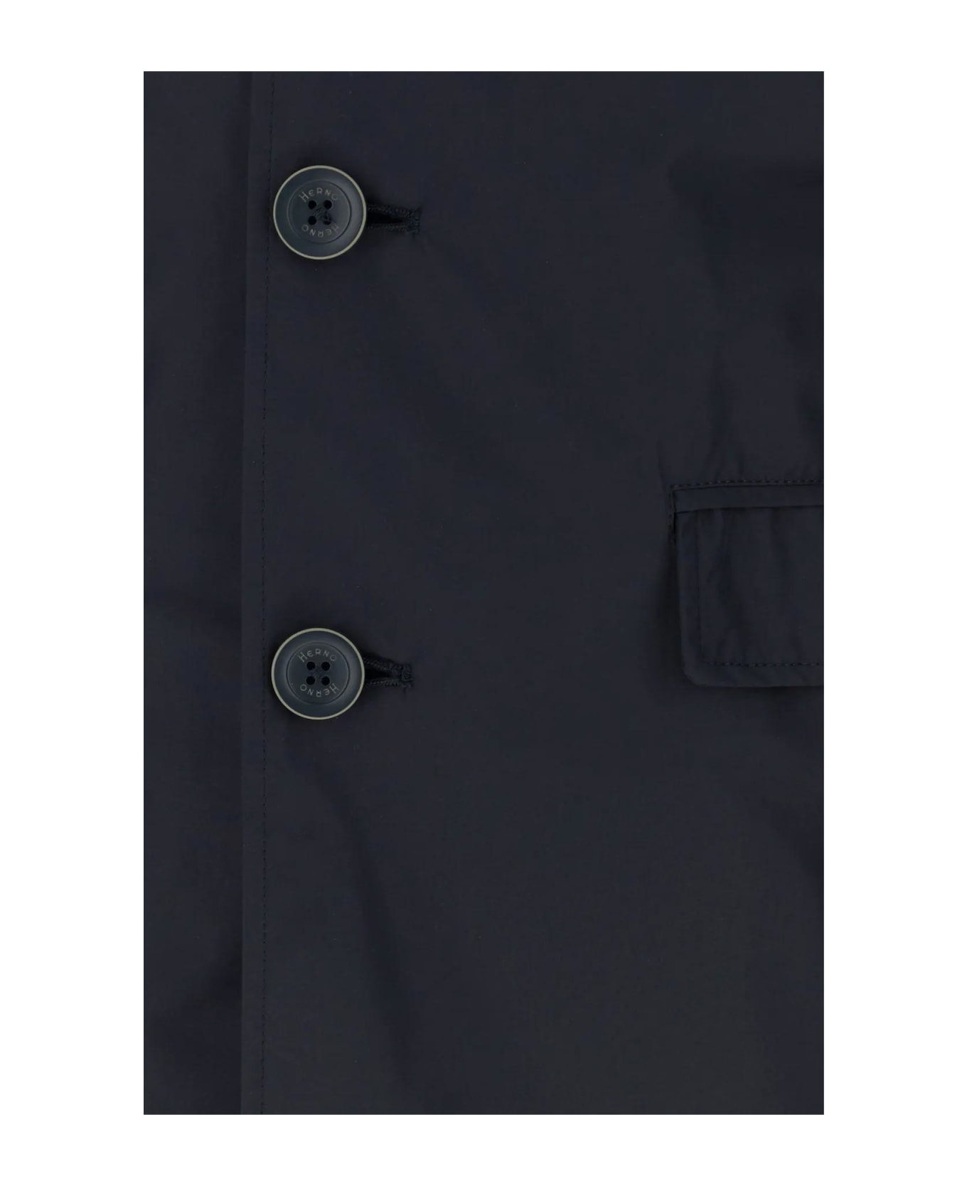 Herno Navy Blue Polyester Raincoat - BLUE