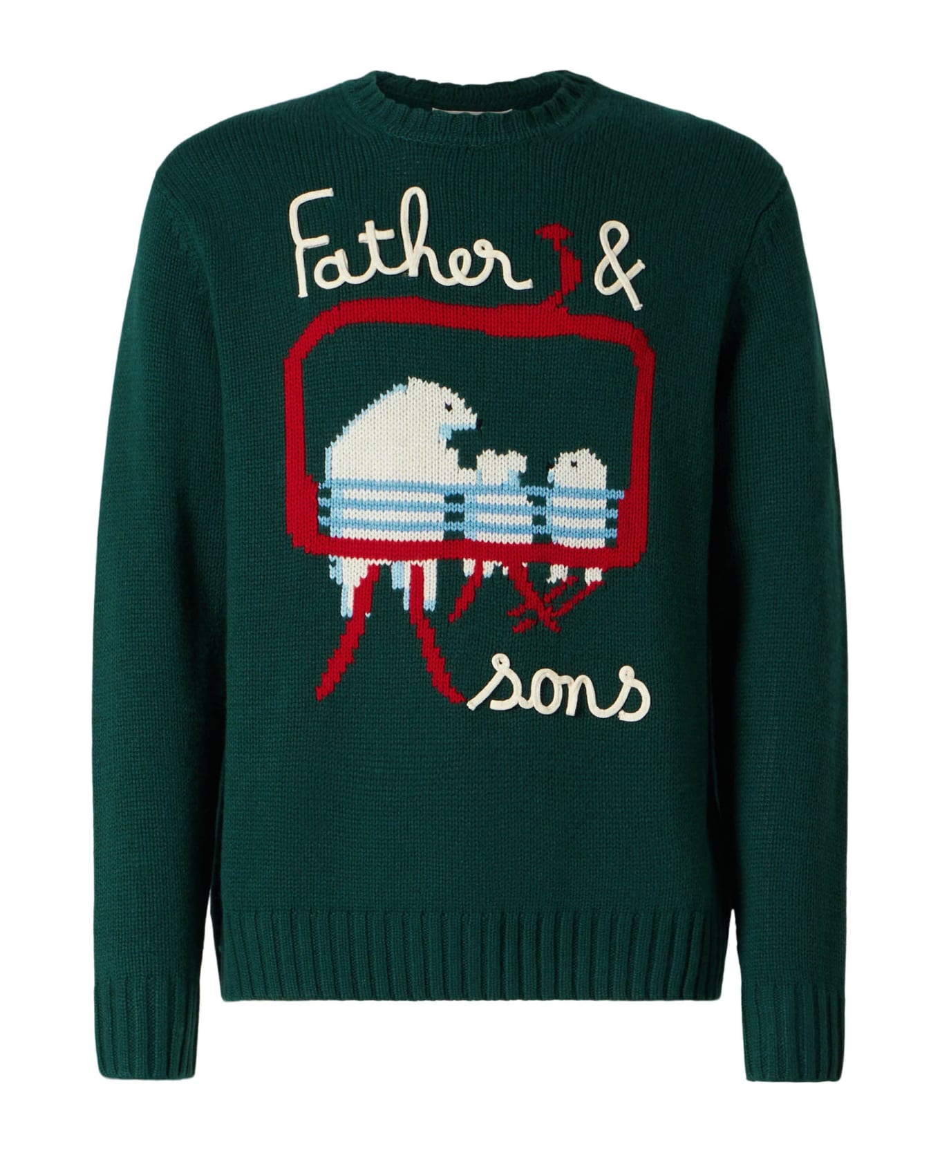 MC2 Saint Barth Man Sweater With Bears Embroidery
