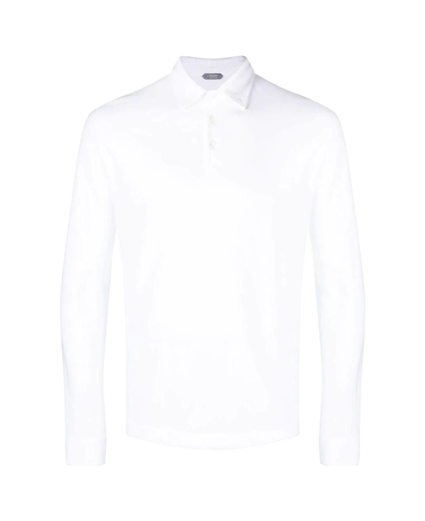 Zanone Long Sleeves Polo - White ポロシャツ
