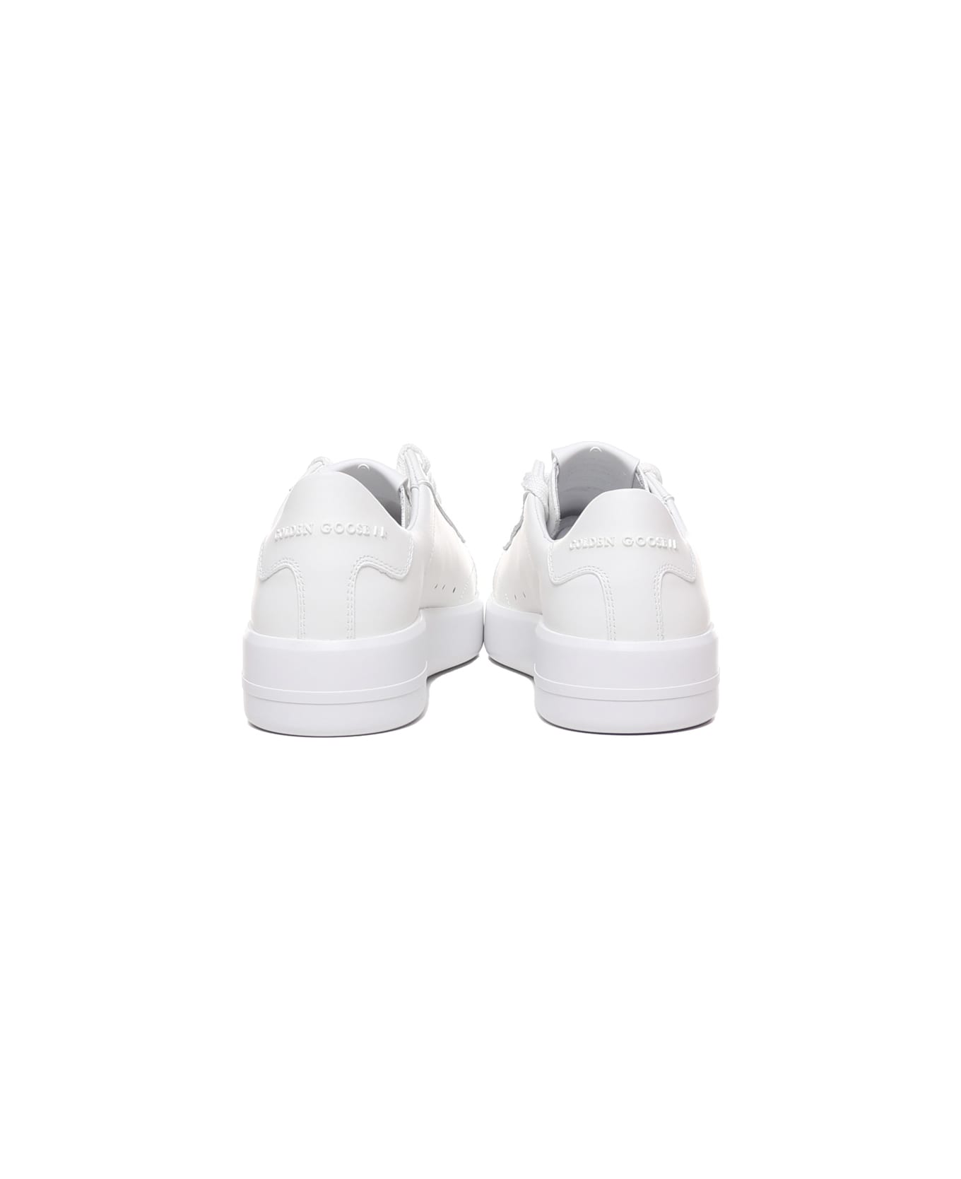 Golden Goose Pure New Sneakers In Leather With Contrasting Heel Tab - White