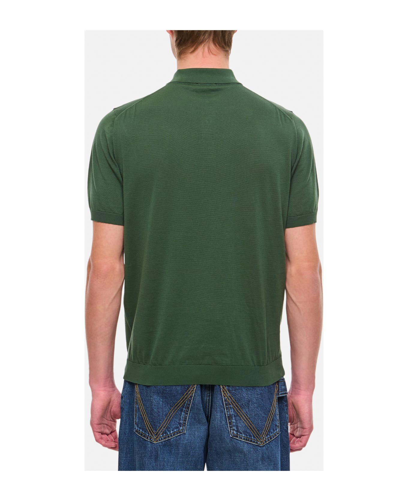 Drumohr Cotton Polo Shirt - Green ポロシャツ