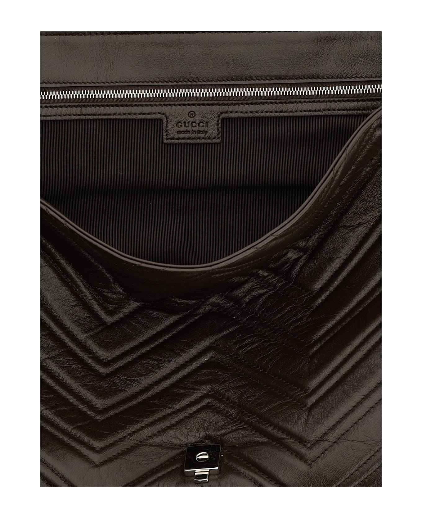 Gucci 'gg Marmont' Large Shoulder Bag - Brown