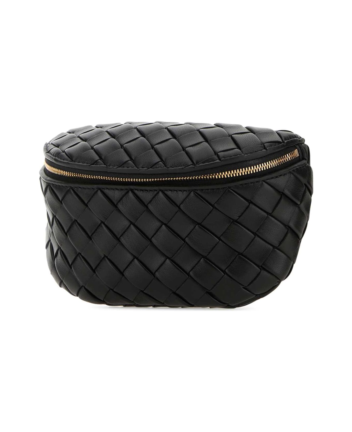 Bottega Veneta Black Leather Mini Padded Belt Bag - BLACK