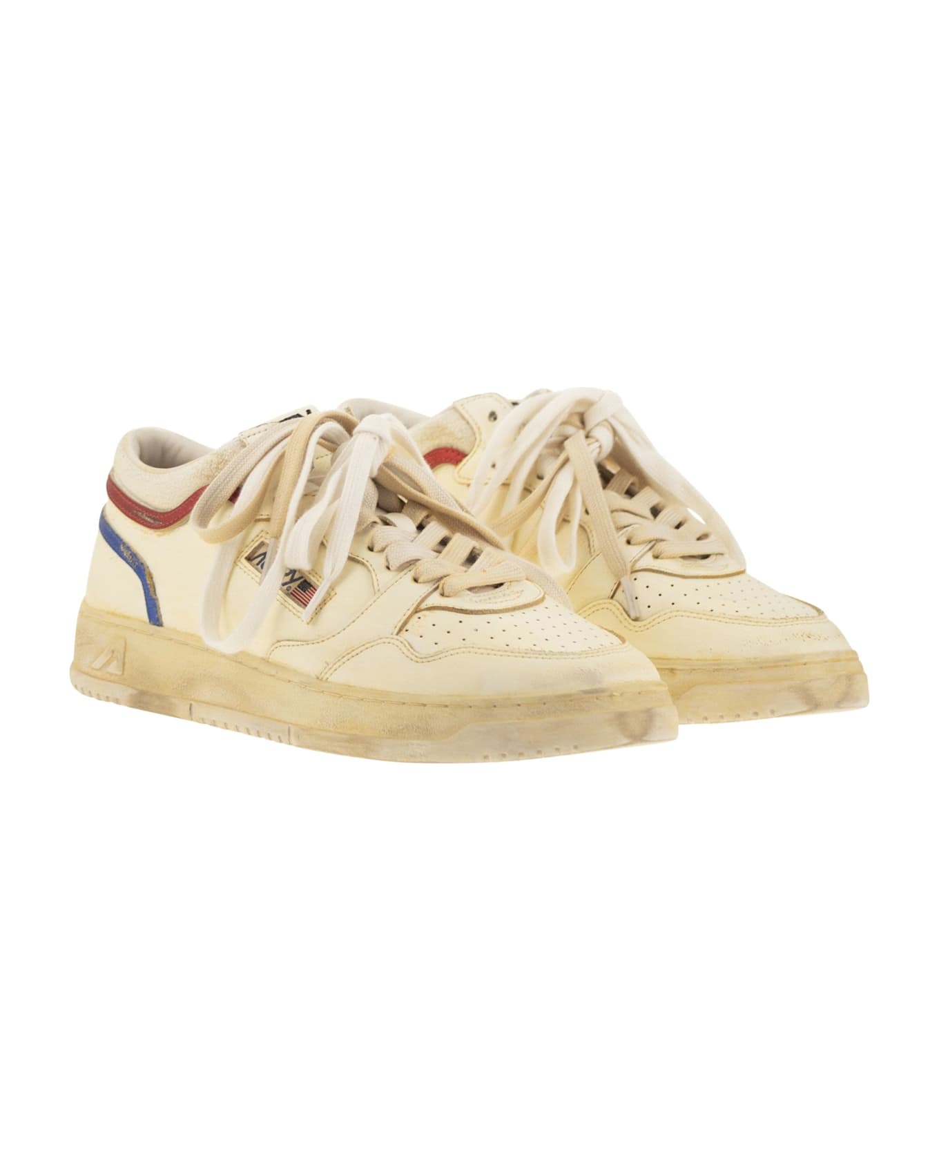 Autry Med-way - Leather Sneakers - Beige