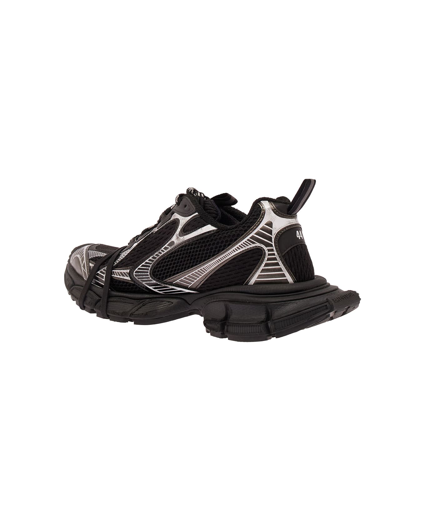 Balenciaga '3xl' Black Low Top Sneakers With Logo Detail In Mesh And Polyurethane Man - Black