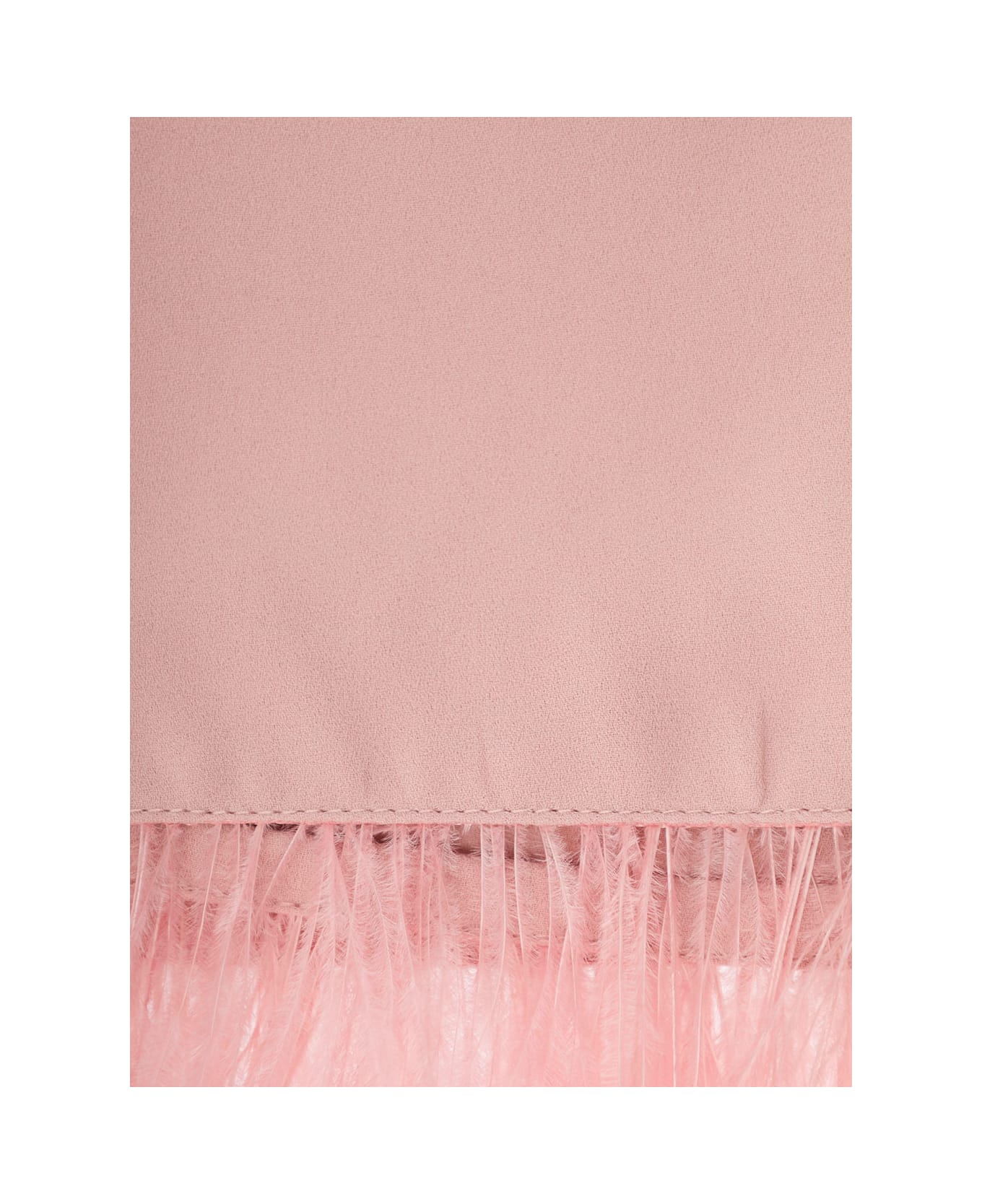 Liu-Jo Pink Stole With Feathers Trim In Fabric Woman - Pink
