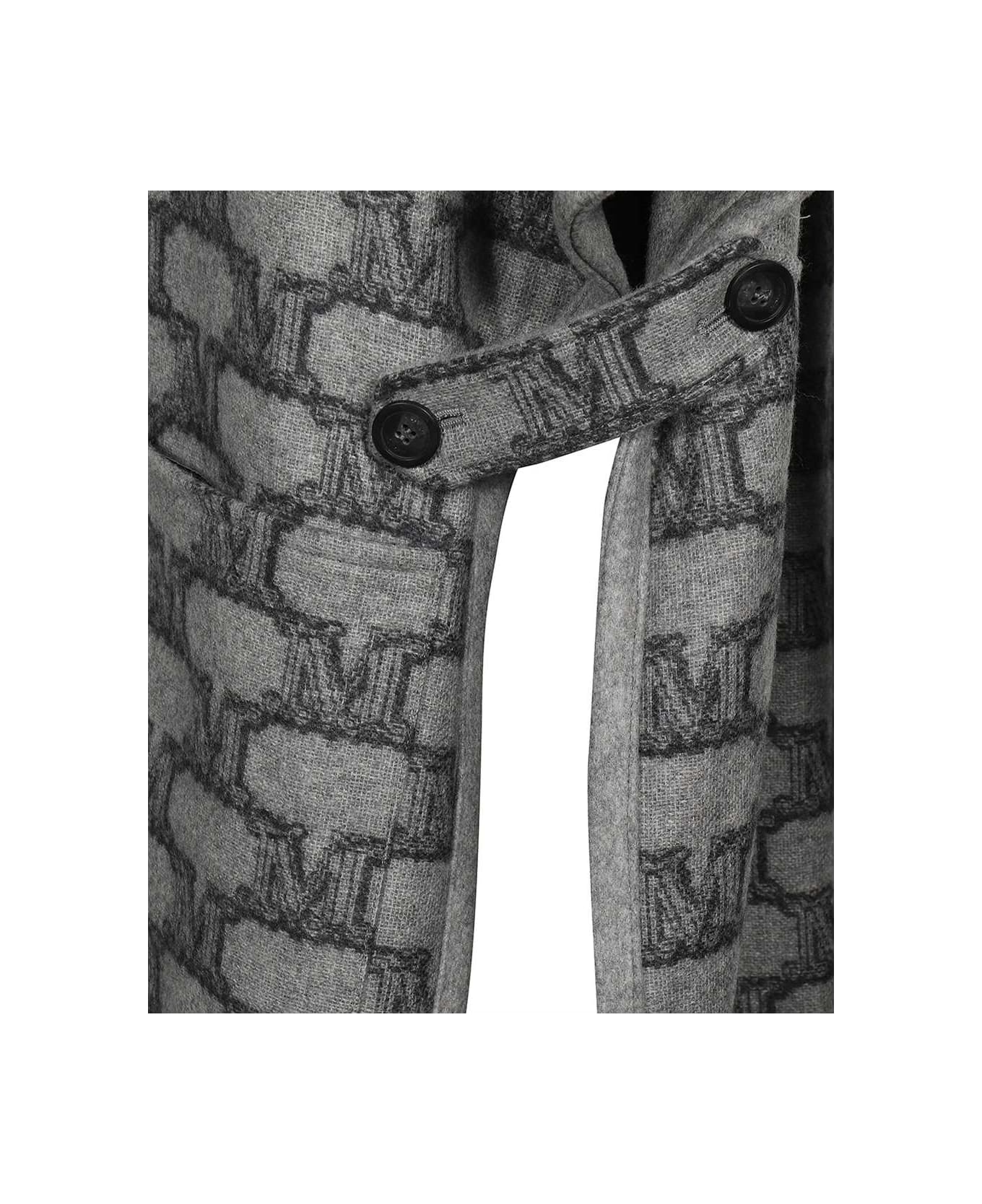Max Mara Zenica Reversible Knit Cape Coat - grey