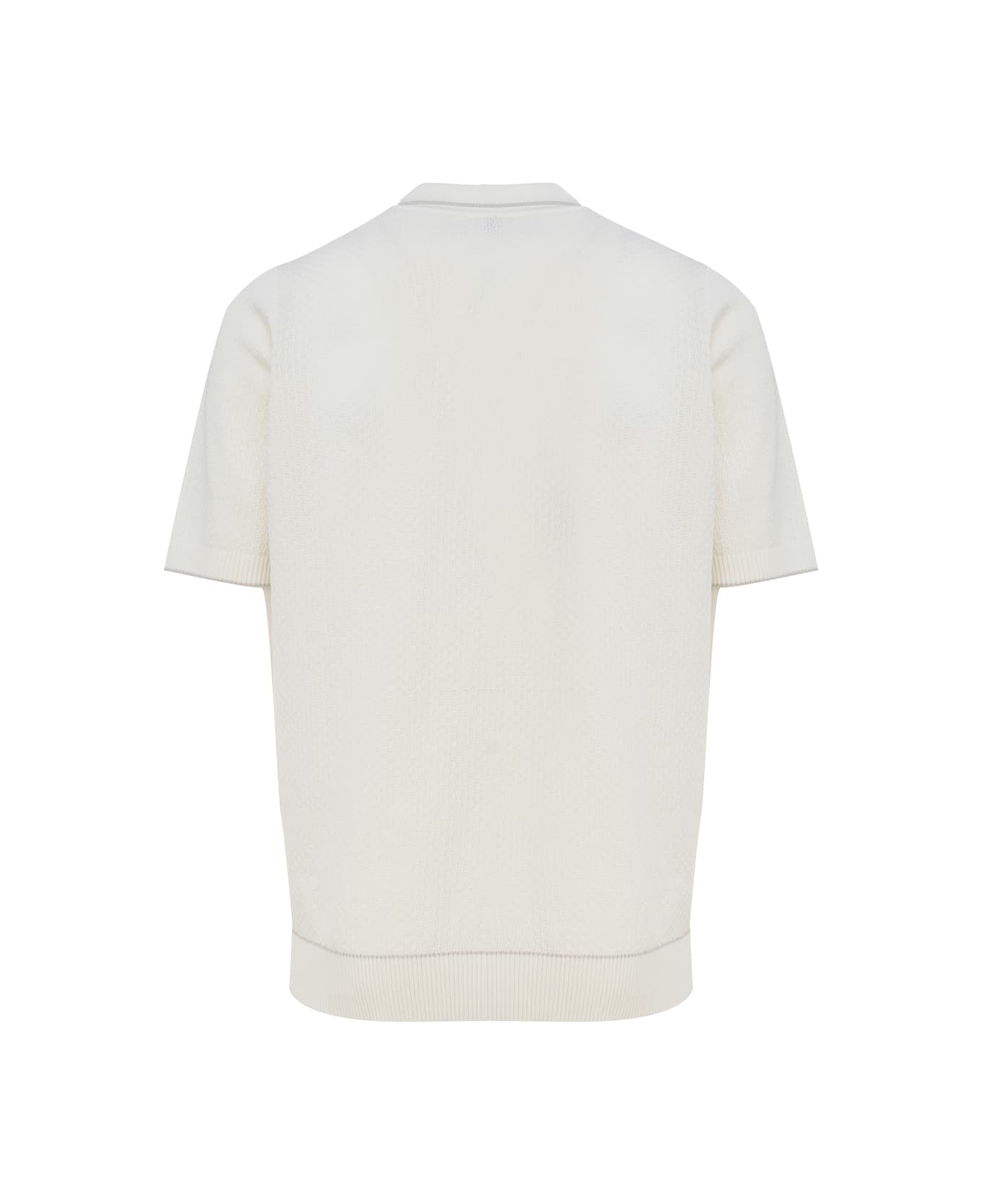 Eleventy Short-sleeved Polo Shirt - Cream
