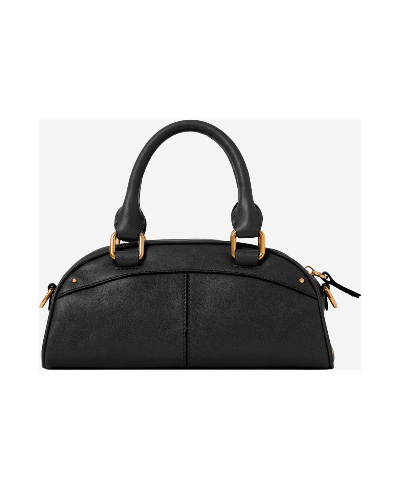 Chloé Small Chloé Bowling Bag In Soft Leather - Black
