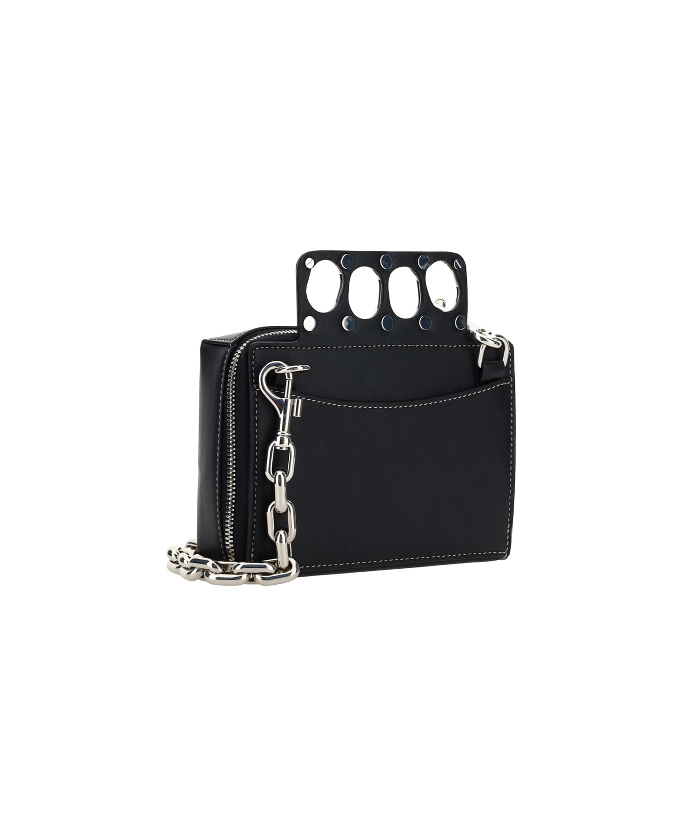 Alexander McQueen Black Mini Grip Bag - Black トートバッグ