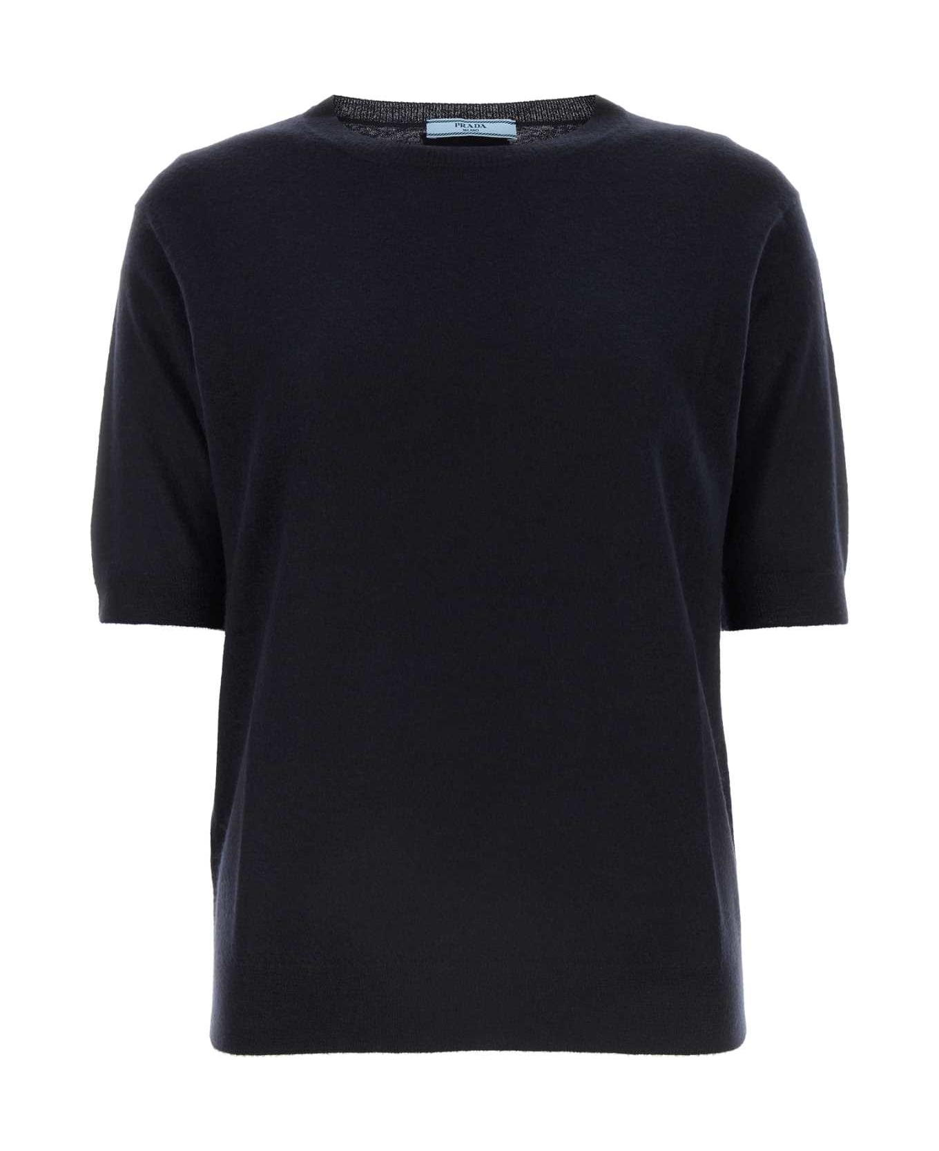 Prada Midnight Blue Cashmere Sweater - BLEU Tシャツ