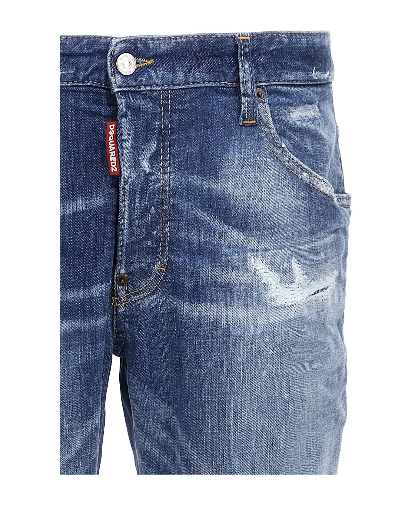Dsquared2 Light Heritage Stretch Cotton Blend Jeans - Denim