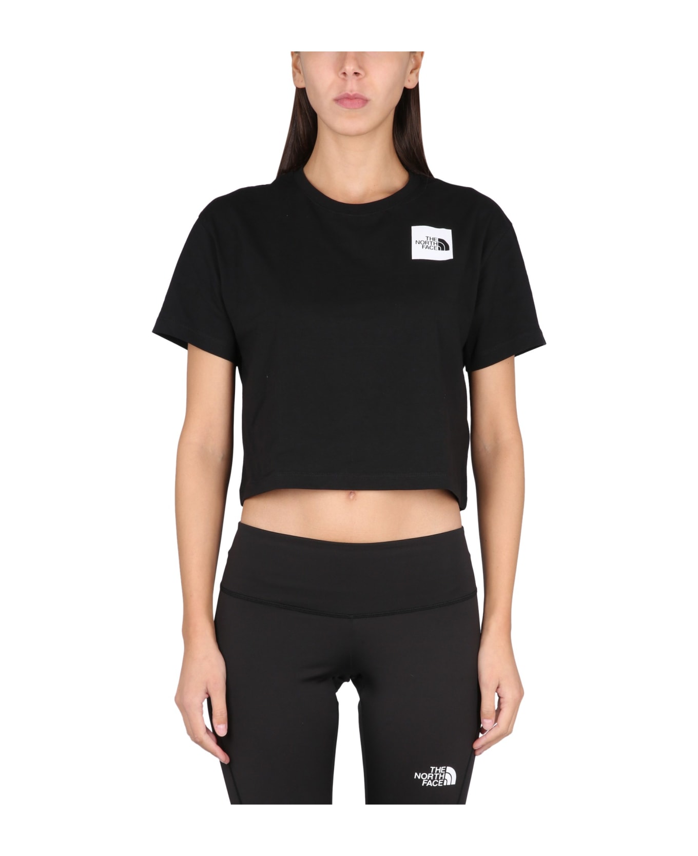 The North Face Cropped T-shirt - BLACK Tシャツ