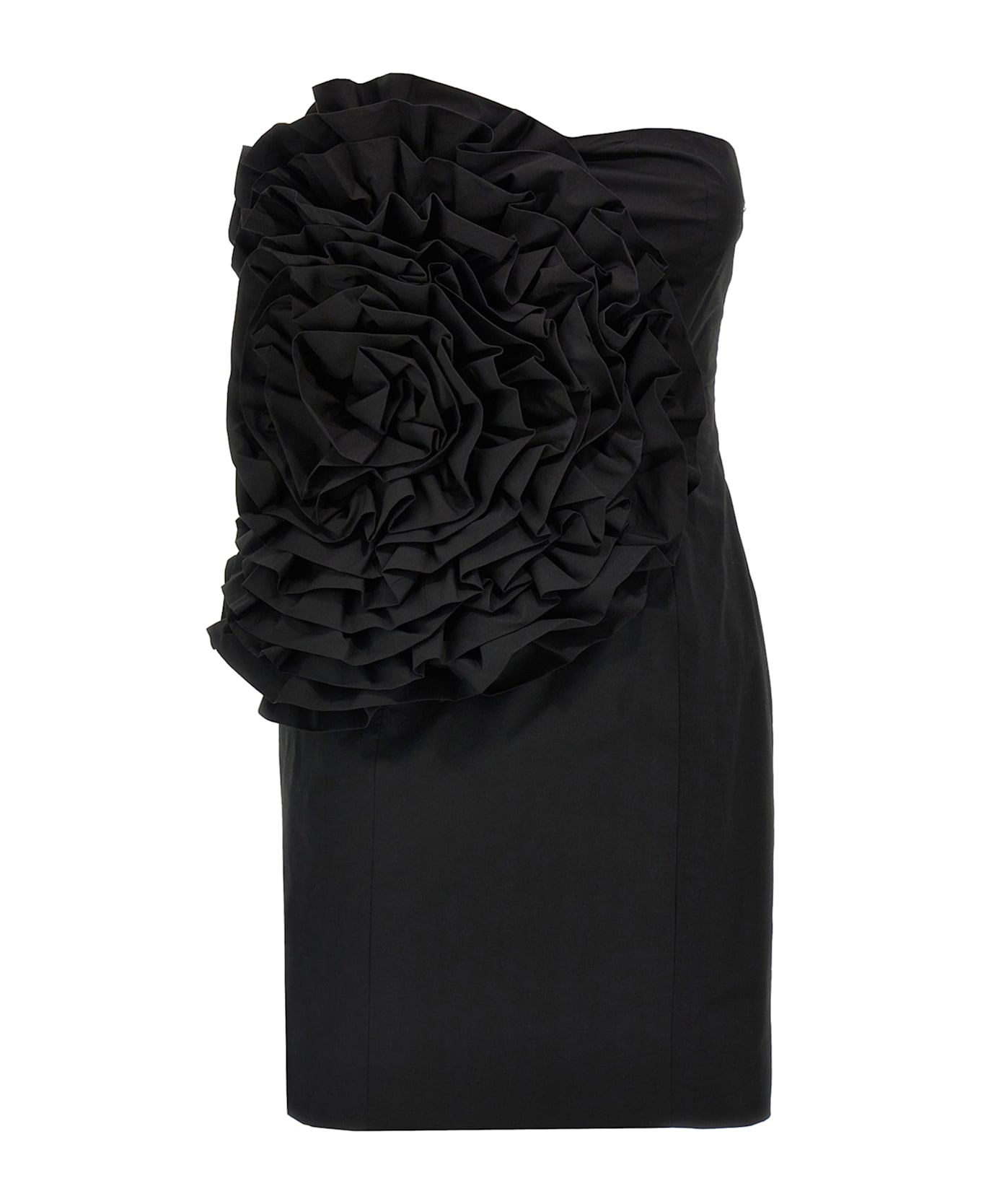 Rotate by Birger Christensen Big Flower Mini Dress - Black