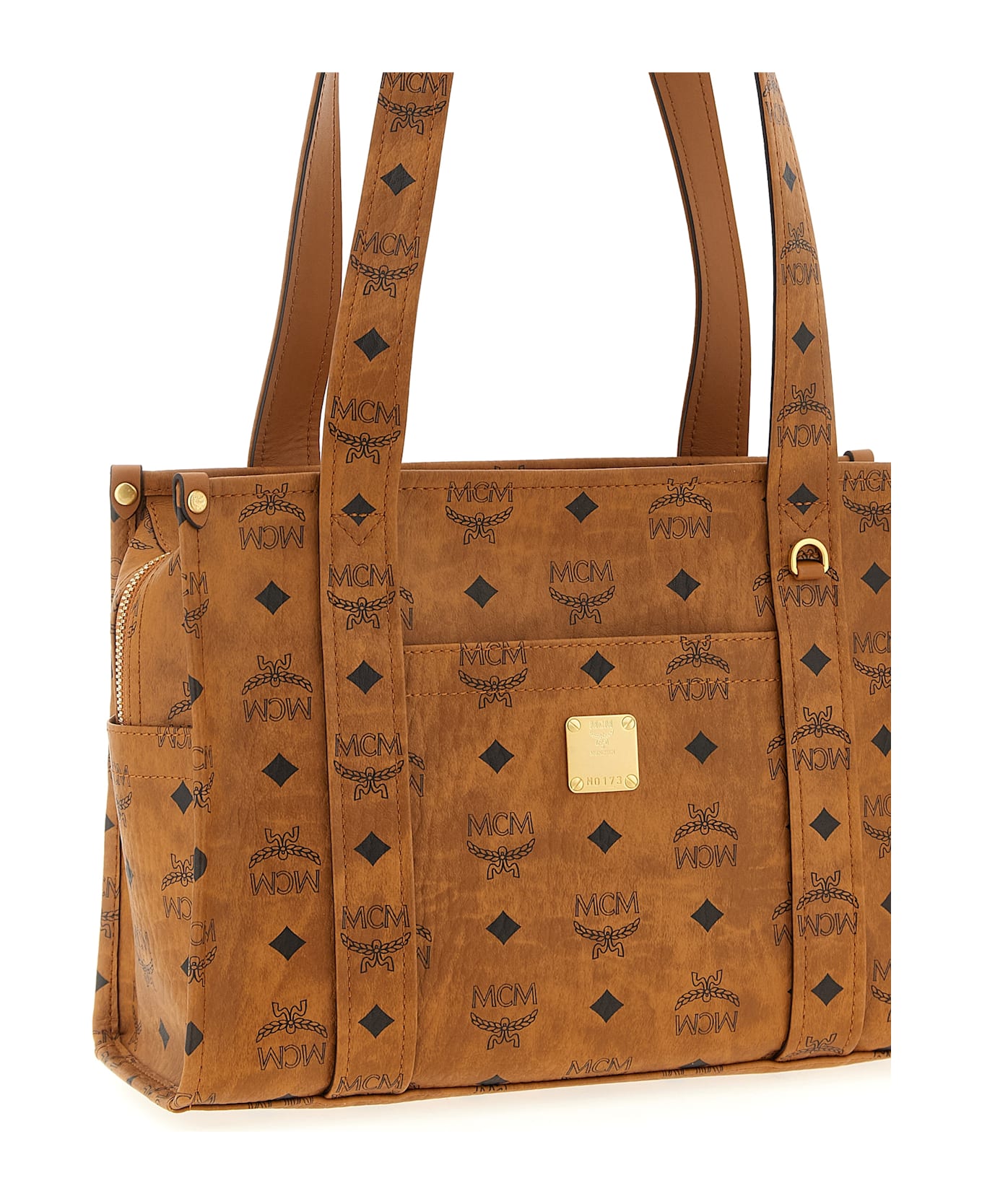 MCM 
aren School Tote
 Shoulder Bag - Brown