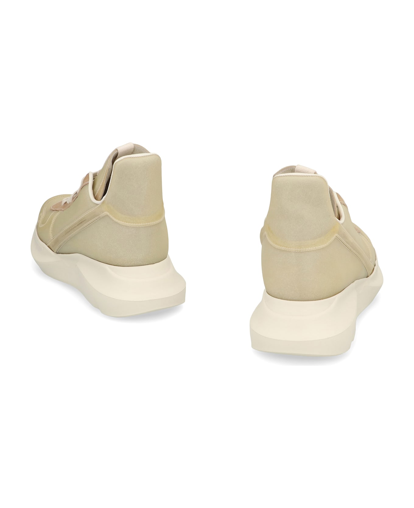 Rick Owens Geth Leather High-top Sneakers - Beige