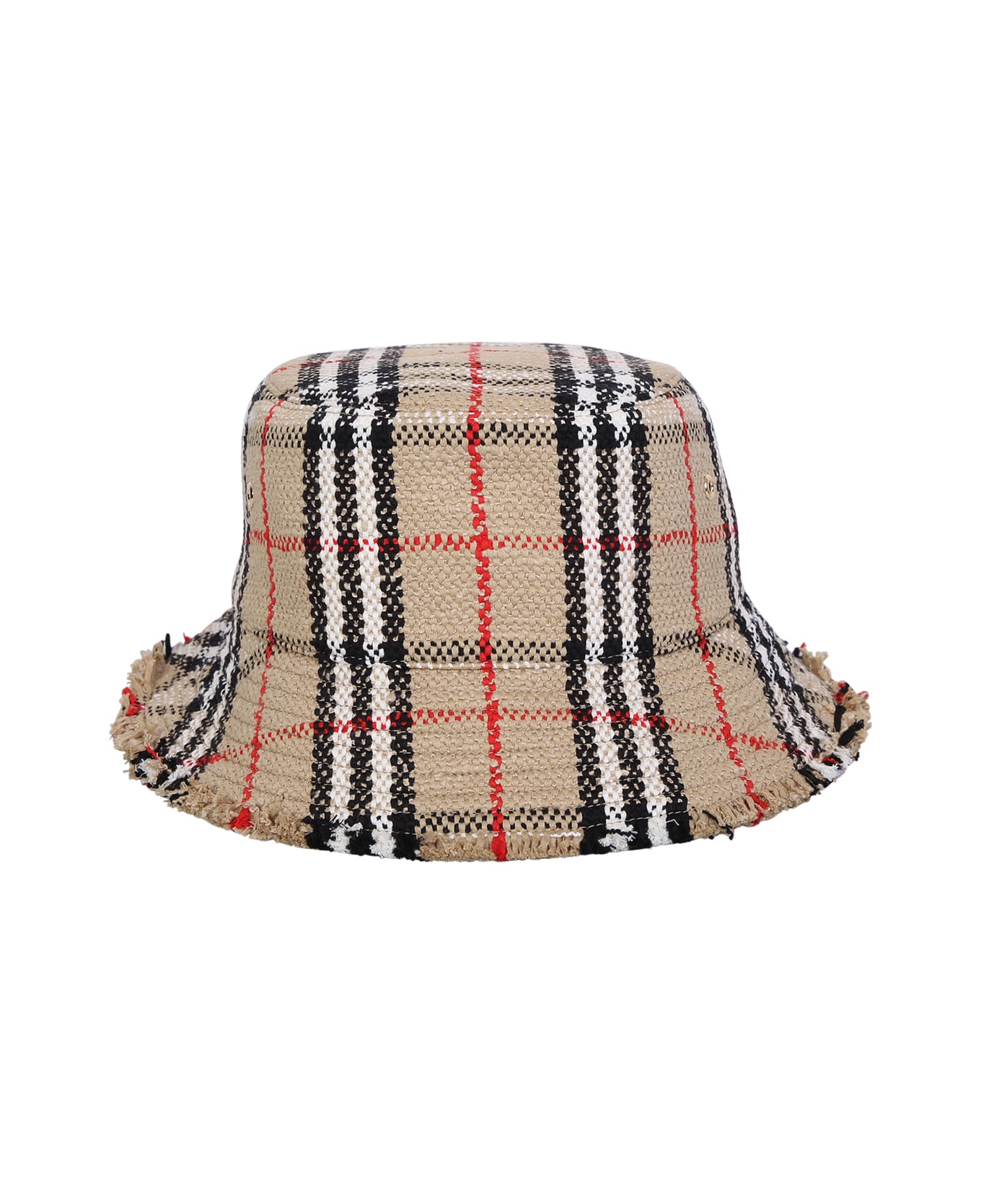 Burberry Tweed Bucket Hat - Beige