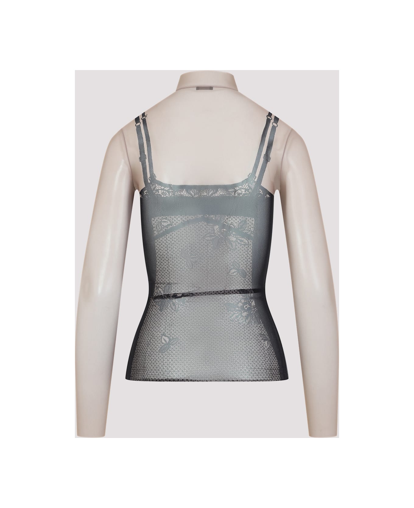 Balenciaga Trompe Oeil Lingerie Top - Black Light Beige