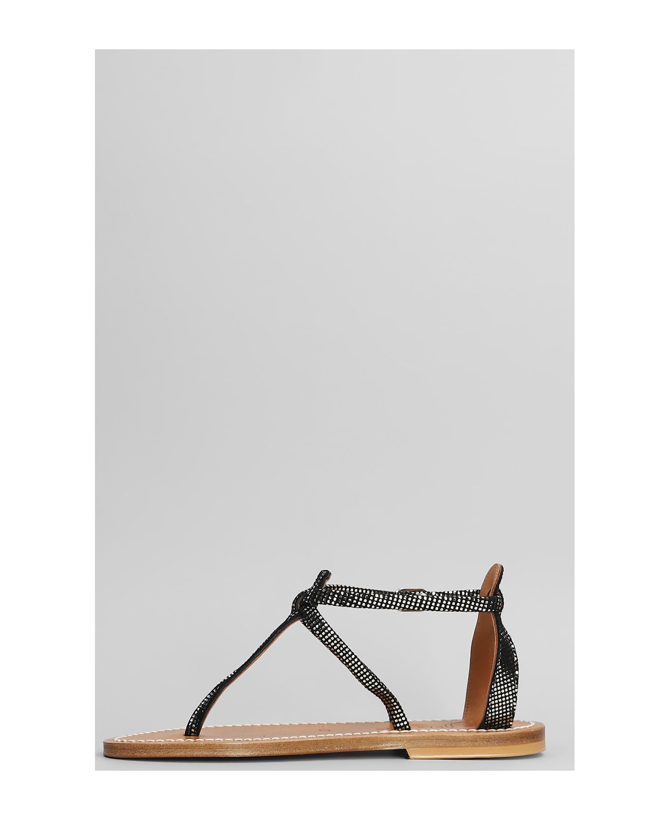 K.Jacques Buffon F Flats In Black Leather - black