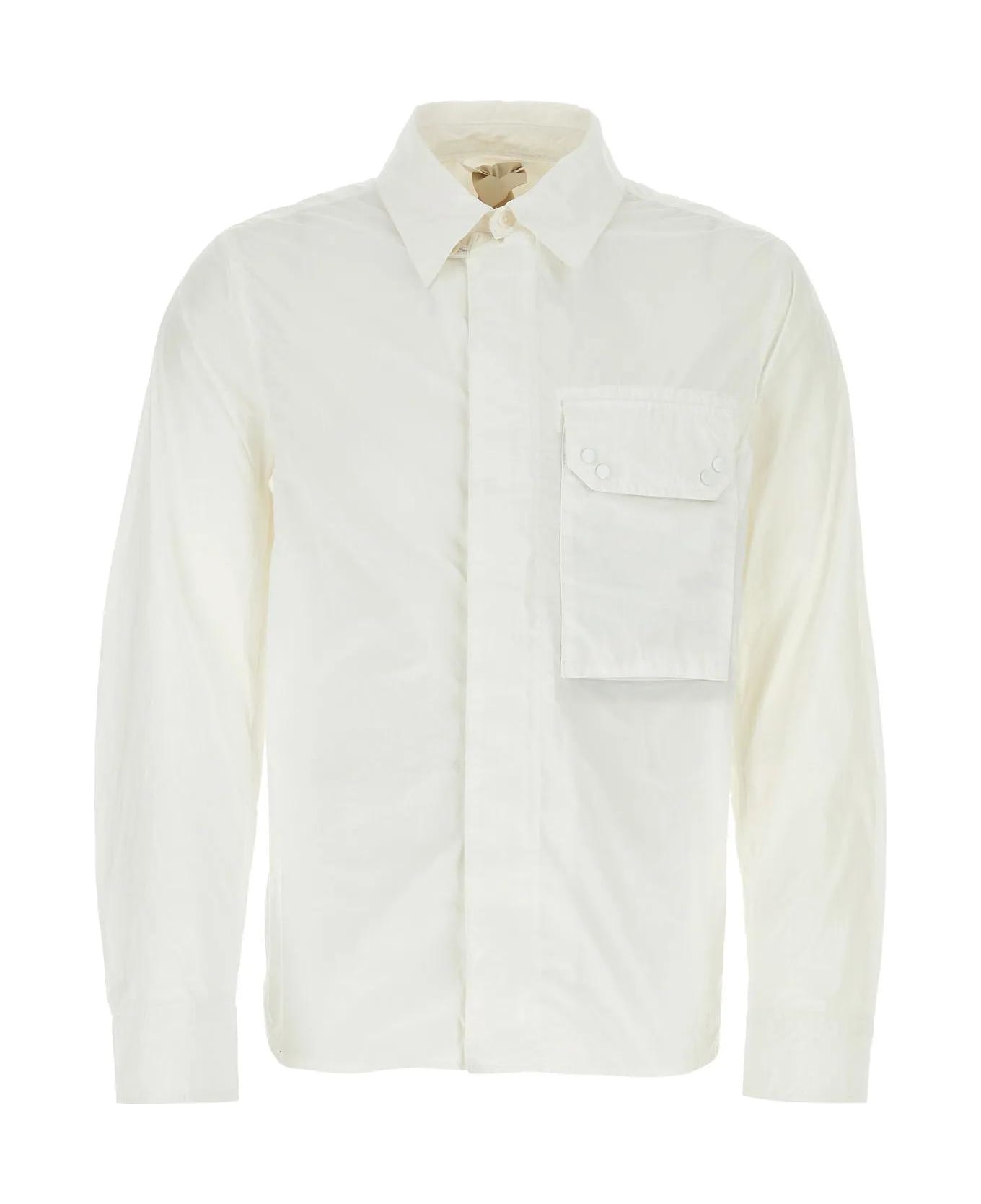 Ten C White Nylon Shirt - WHITE