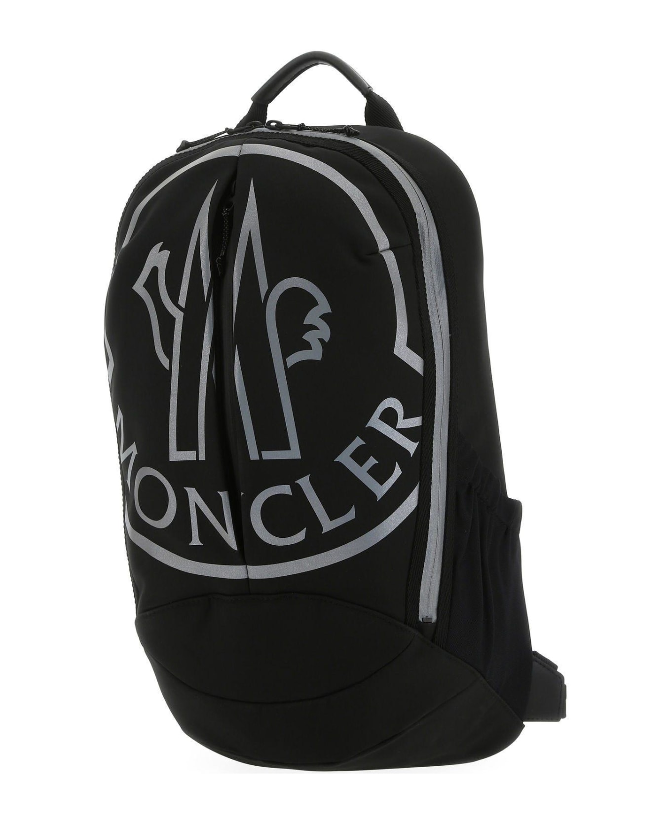 Moncler Two-tone Cotton Blend Backpack - BLACK