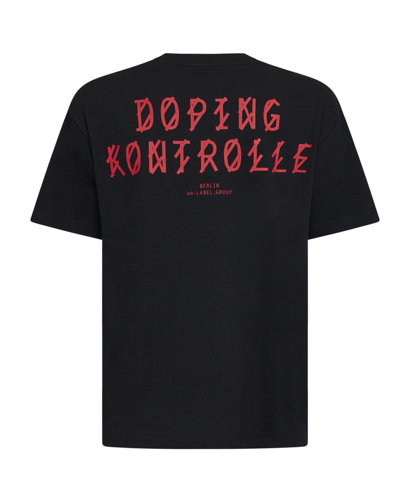 44 Label Group T-Shirt - Black+44 dopingkontrolle red