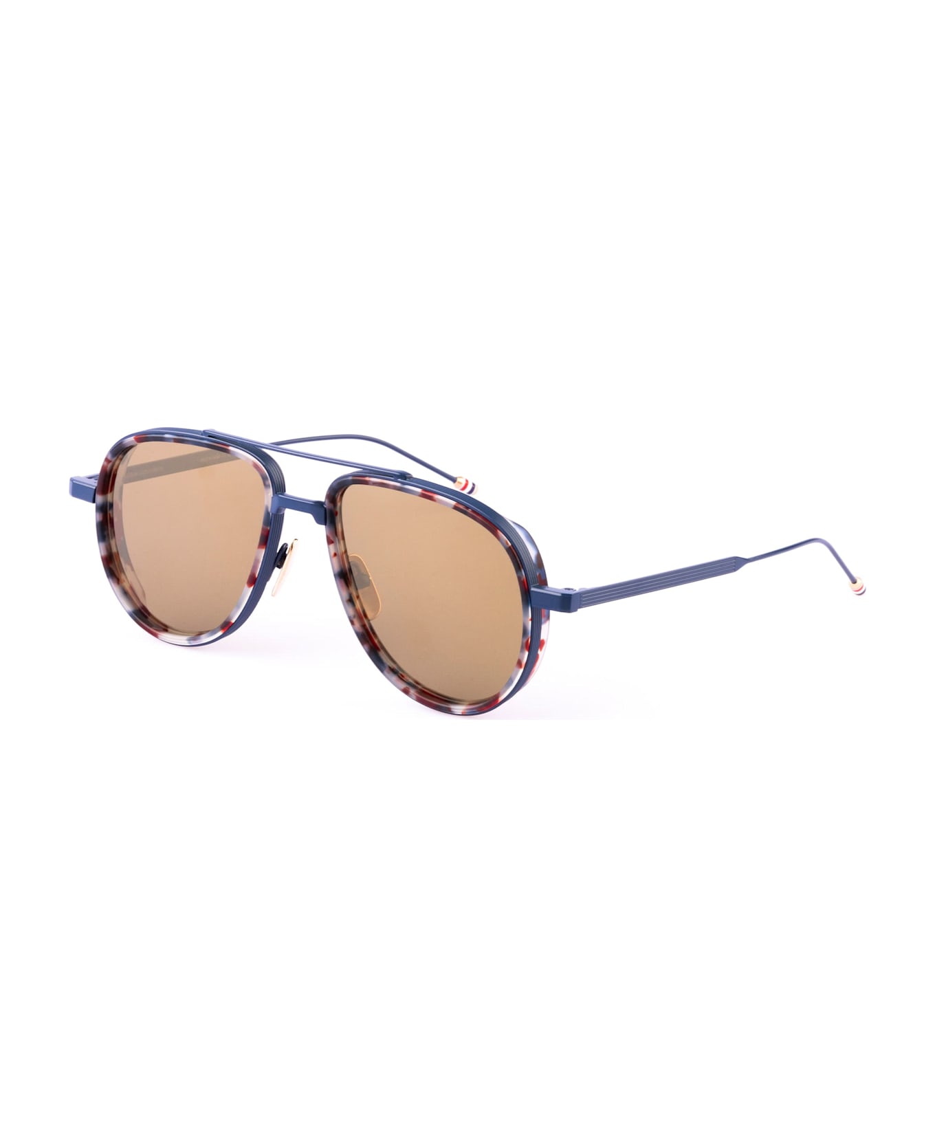 Thom Browne Aviator - Dark Navy / Rwb Tortoise Sunglasses - blue