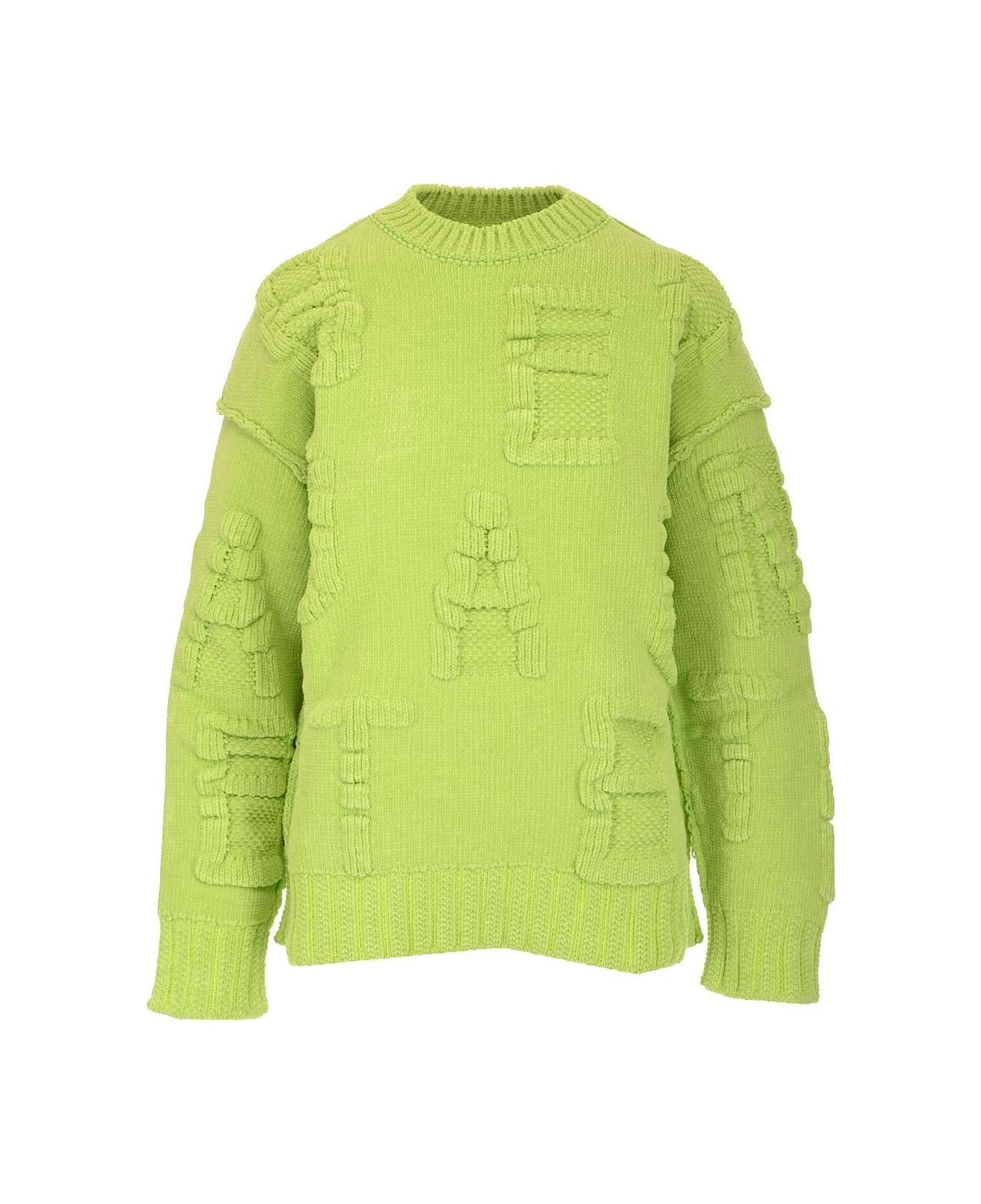 Bottega Veneta Alphabet Motif Ribbedknit Jumper - MULTICOLOUR