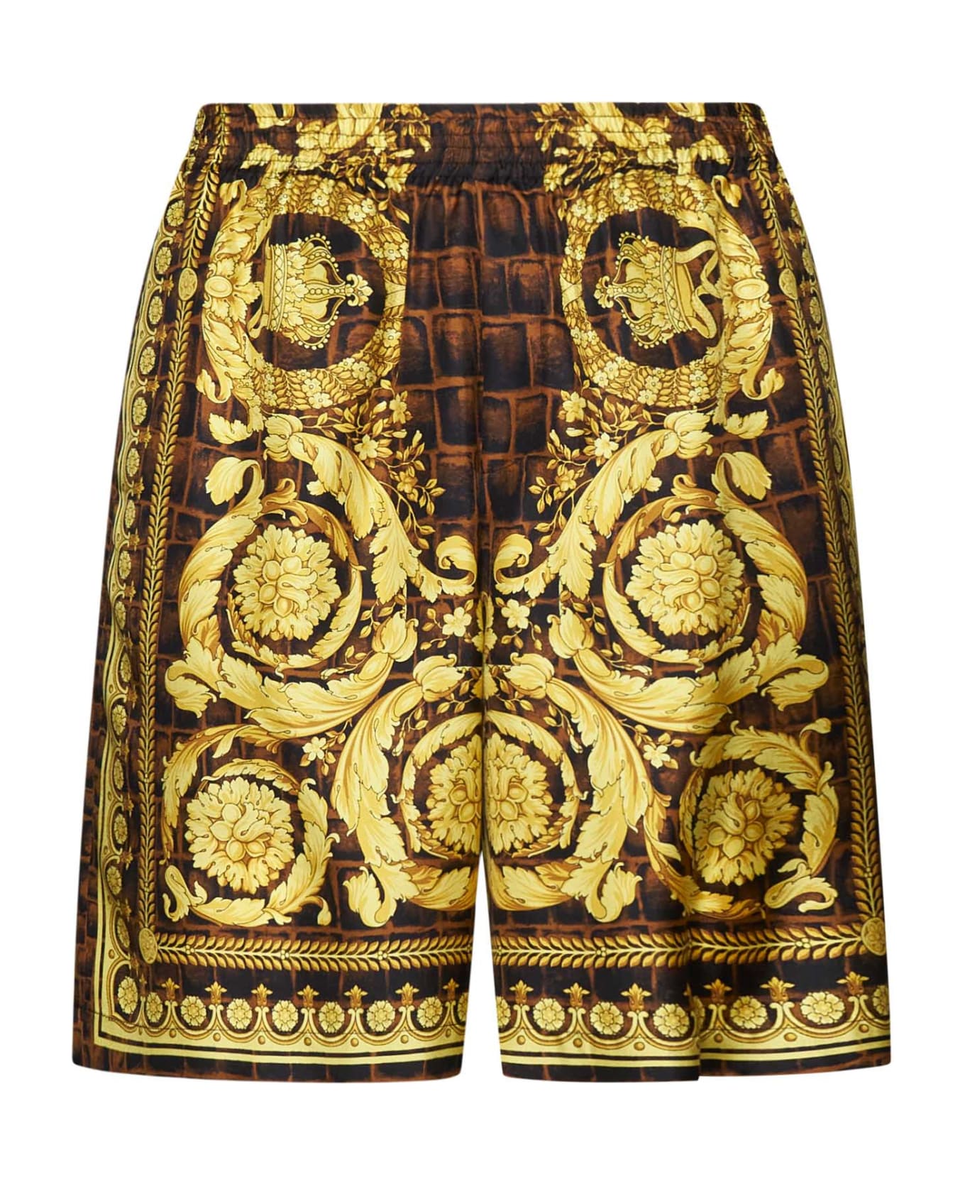 Versace Shorts - Caramel+black+gold