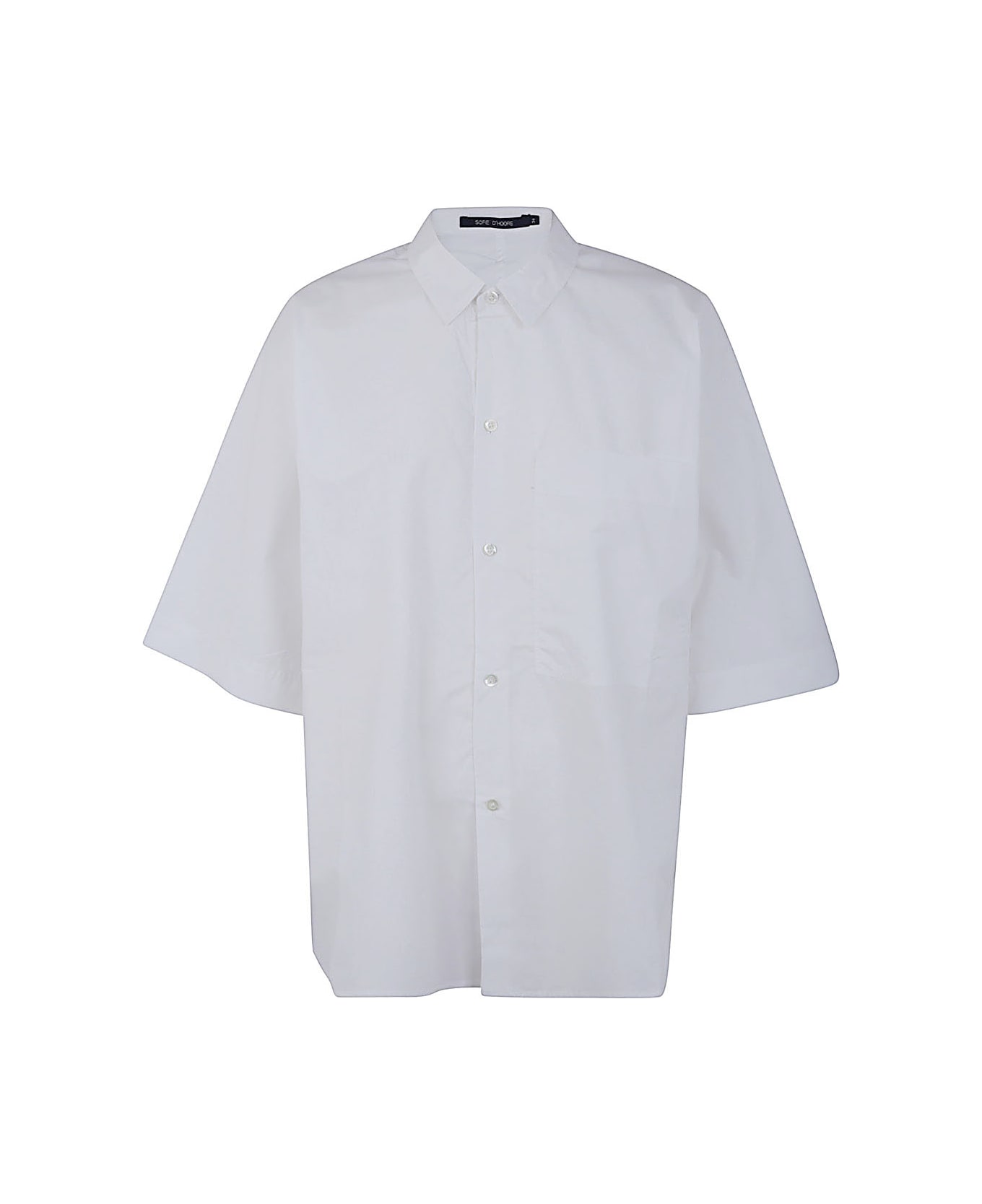 Sofie d'Hoore Short Sleeve Shirt With Front Placket - White
