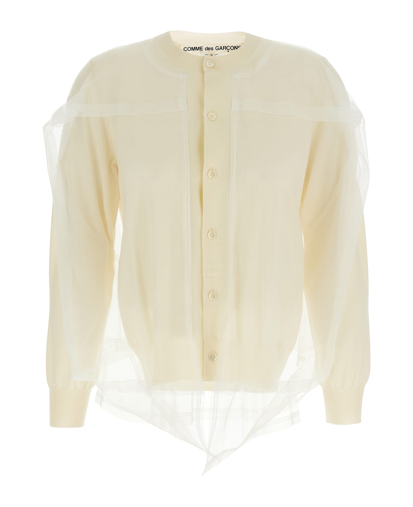 Comme des Garçons Tulle Cardigan - White