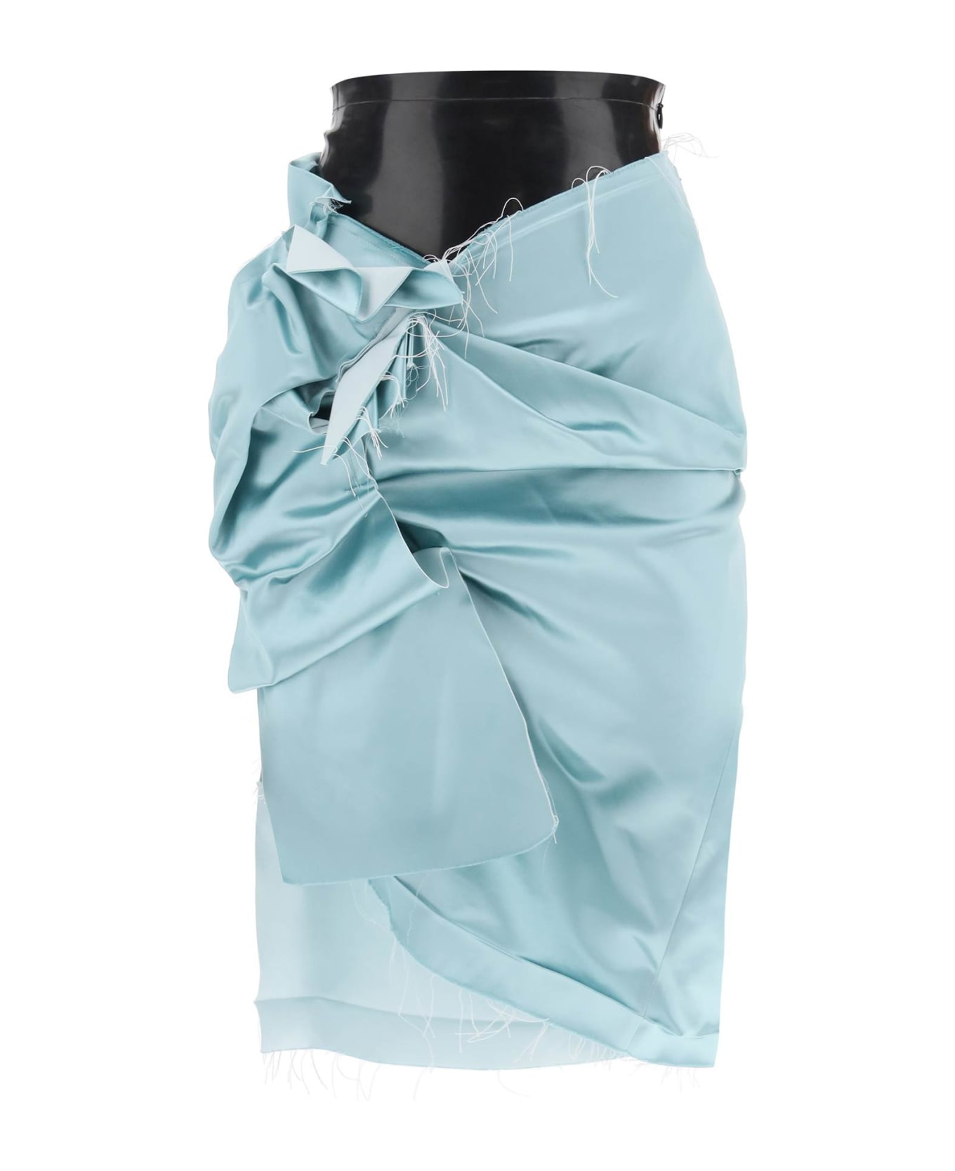 Maison Margiela Decortique Skirt With Built-in Briefs - TEAL (Light blue)