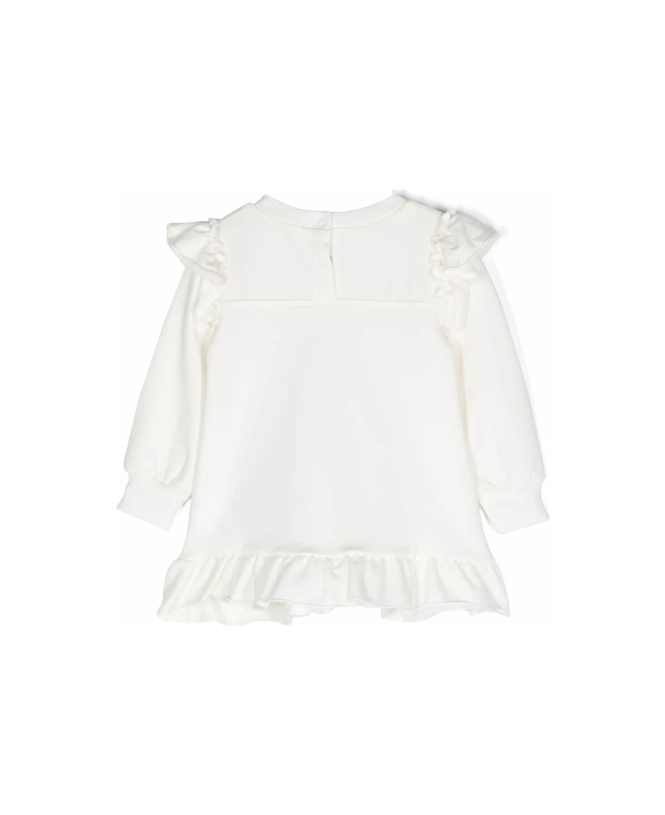 Monnalisa White T-shirt Baby Girl - Cream