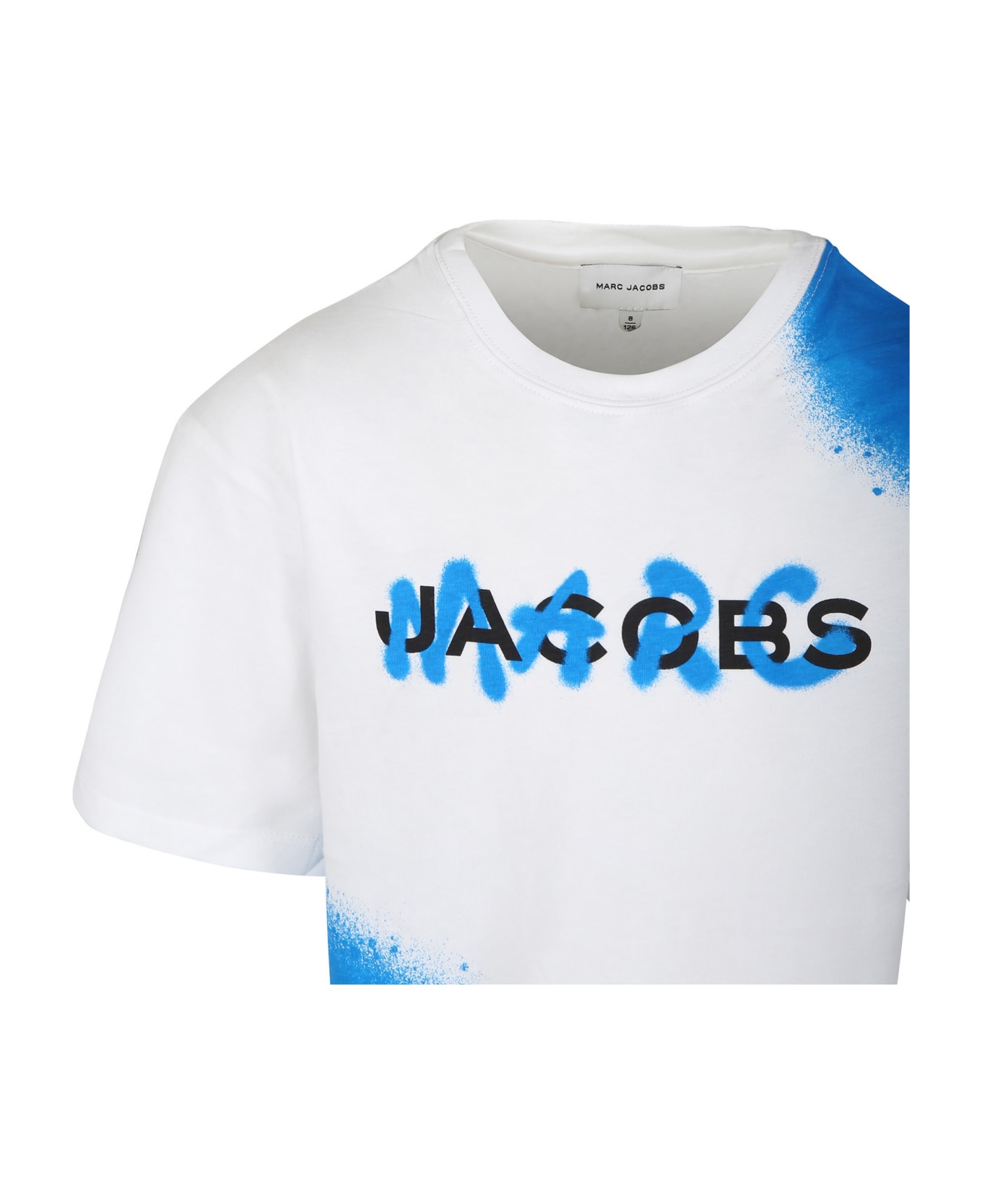 Little Marc Jacobs White T-shirt For Kids With Logo And Print - White