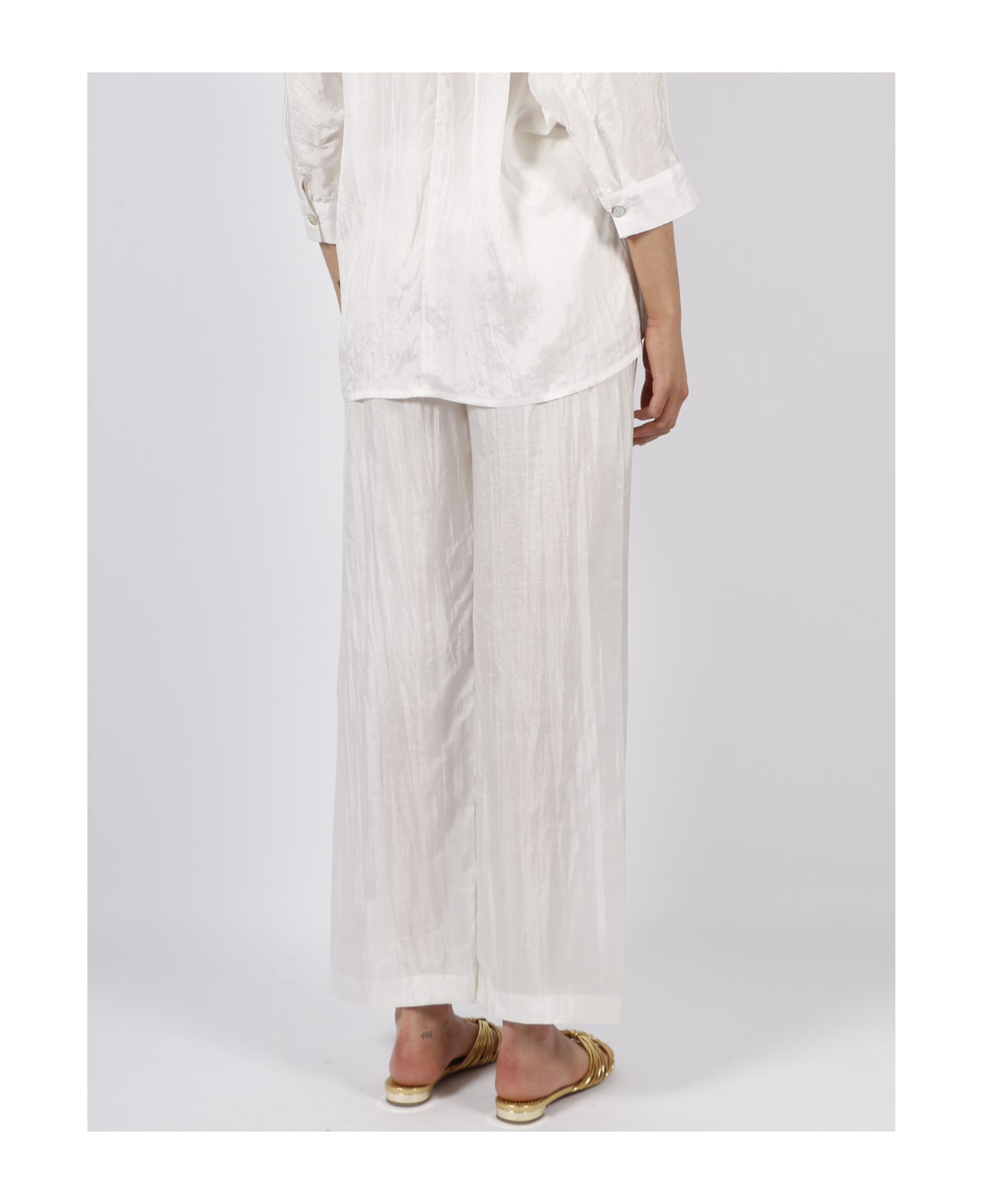 The Rose Ibiza Wide Trousers - White ボトムス