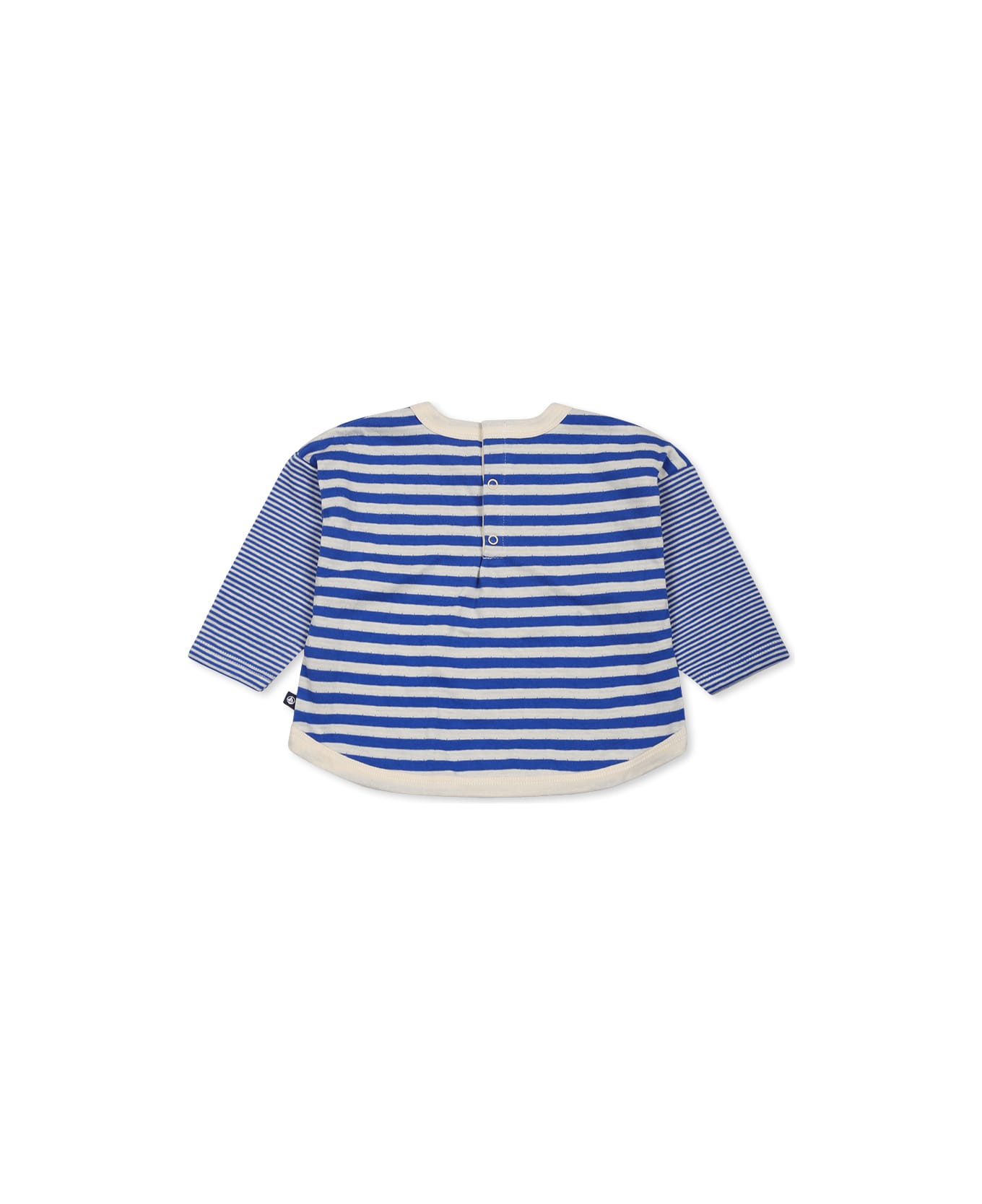 Petit Bateau Light Blue T-shirt For Babykids With Logo - Light Blue