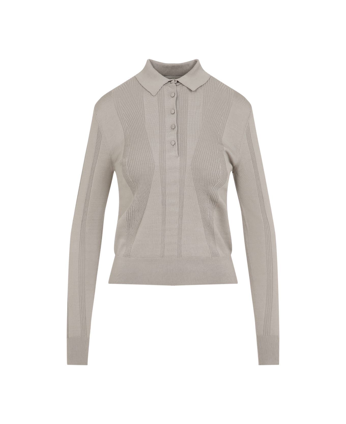 Dries Van Noten Cotton Polo - Light Grey ニットウェア
