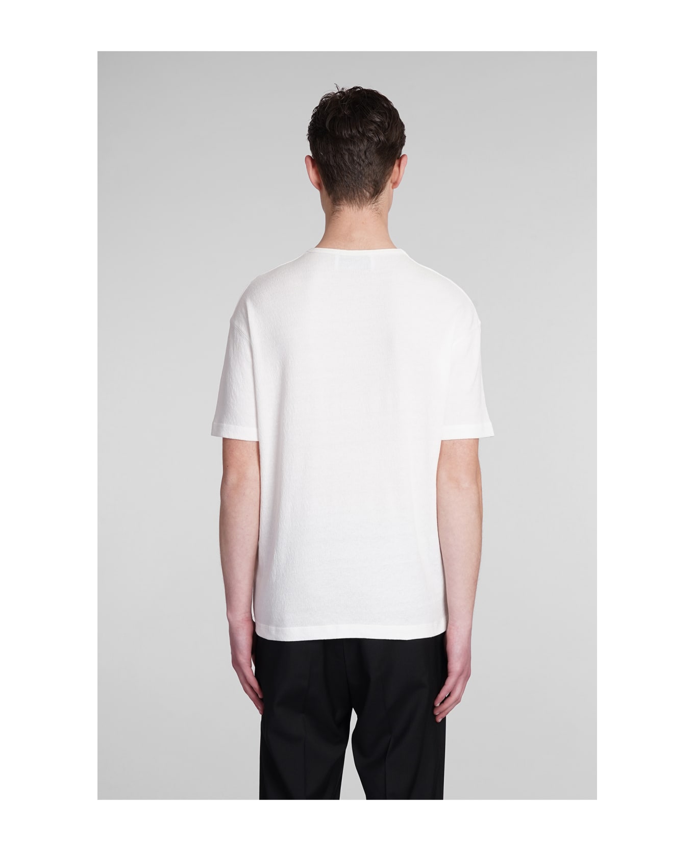 costumein Liam T-shirt In White Linen - white シャツ