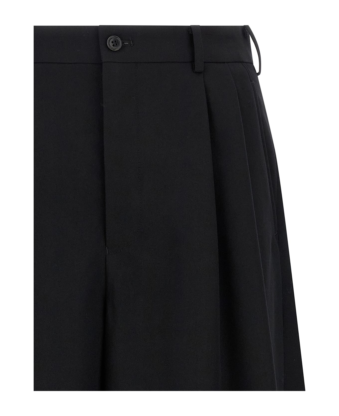Comme Des Garçons Homme Plus Wool Bermuda Shorts - Black  