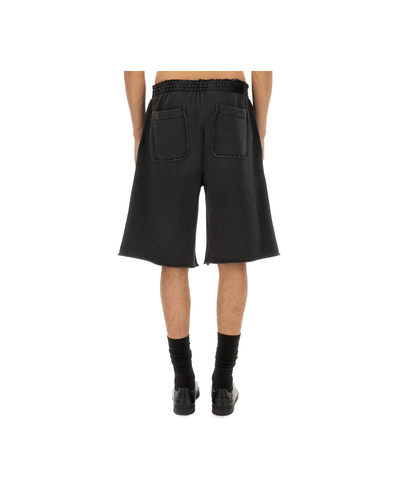 Helmut Lang "garment-dyed" Shorts - BLACK