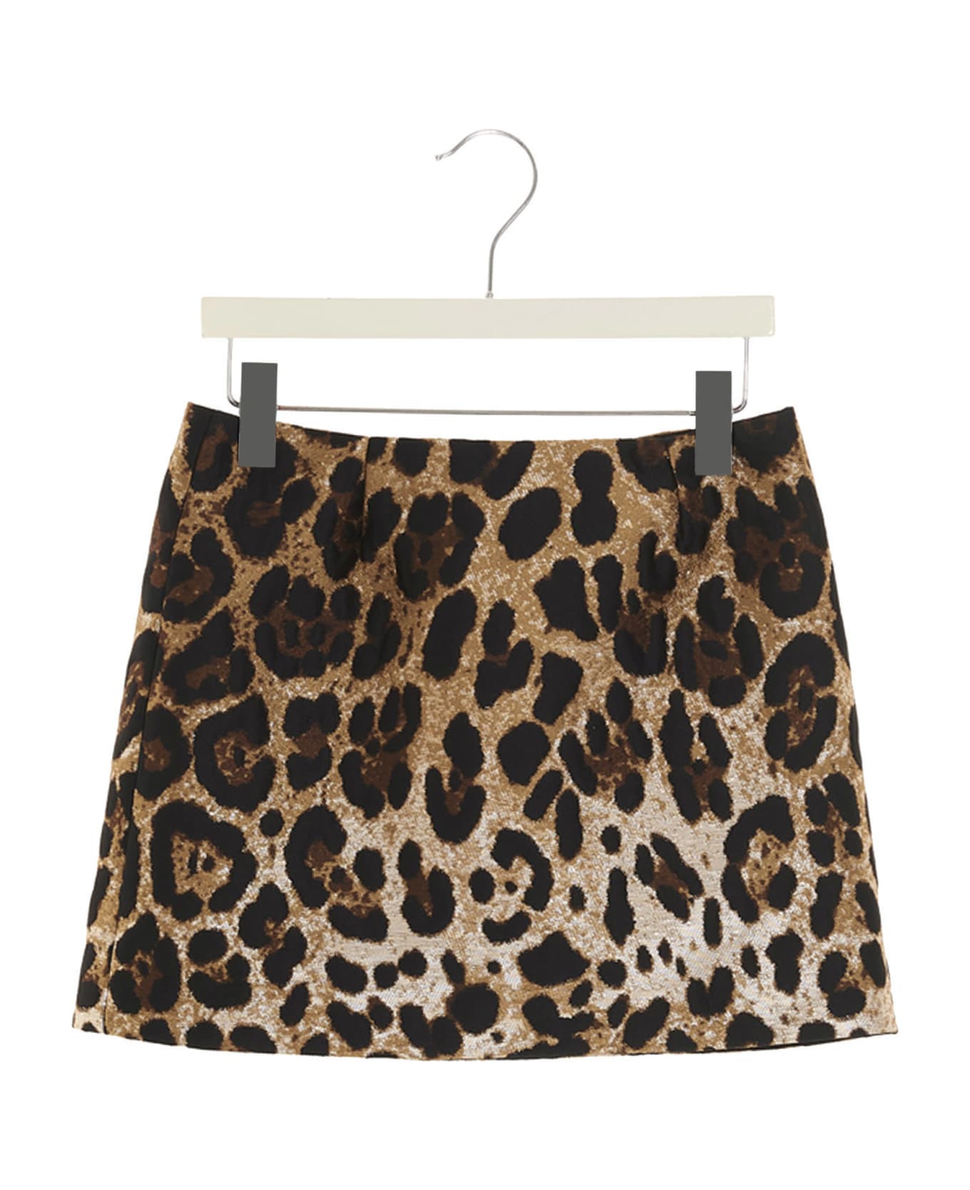 Dolce & Gabbana Animal Print Skirt - Brown