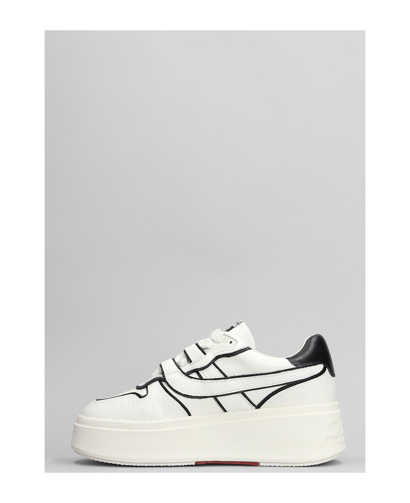 Ash Match Bis Sneakers In White Leather - white