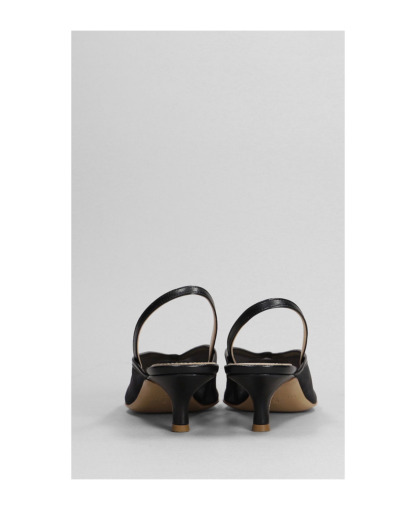 Fabio Rusconi Pumps In Black Leather And Fabric - black