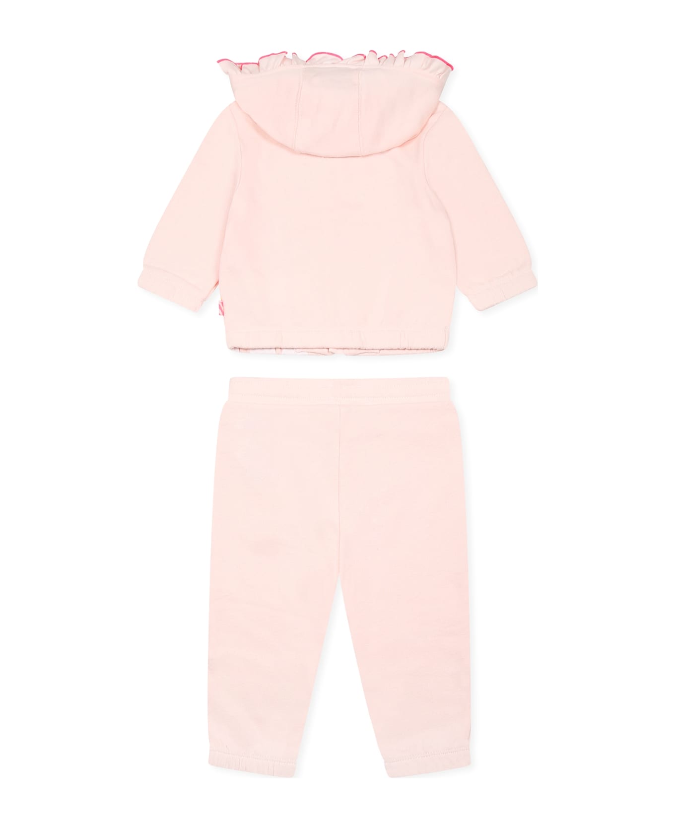 Billieblush Pink Suit For Baby Girl With Flower - Pink