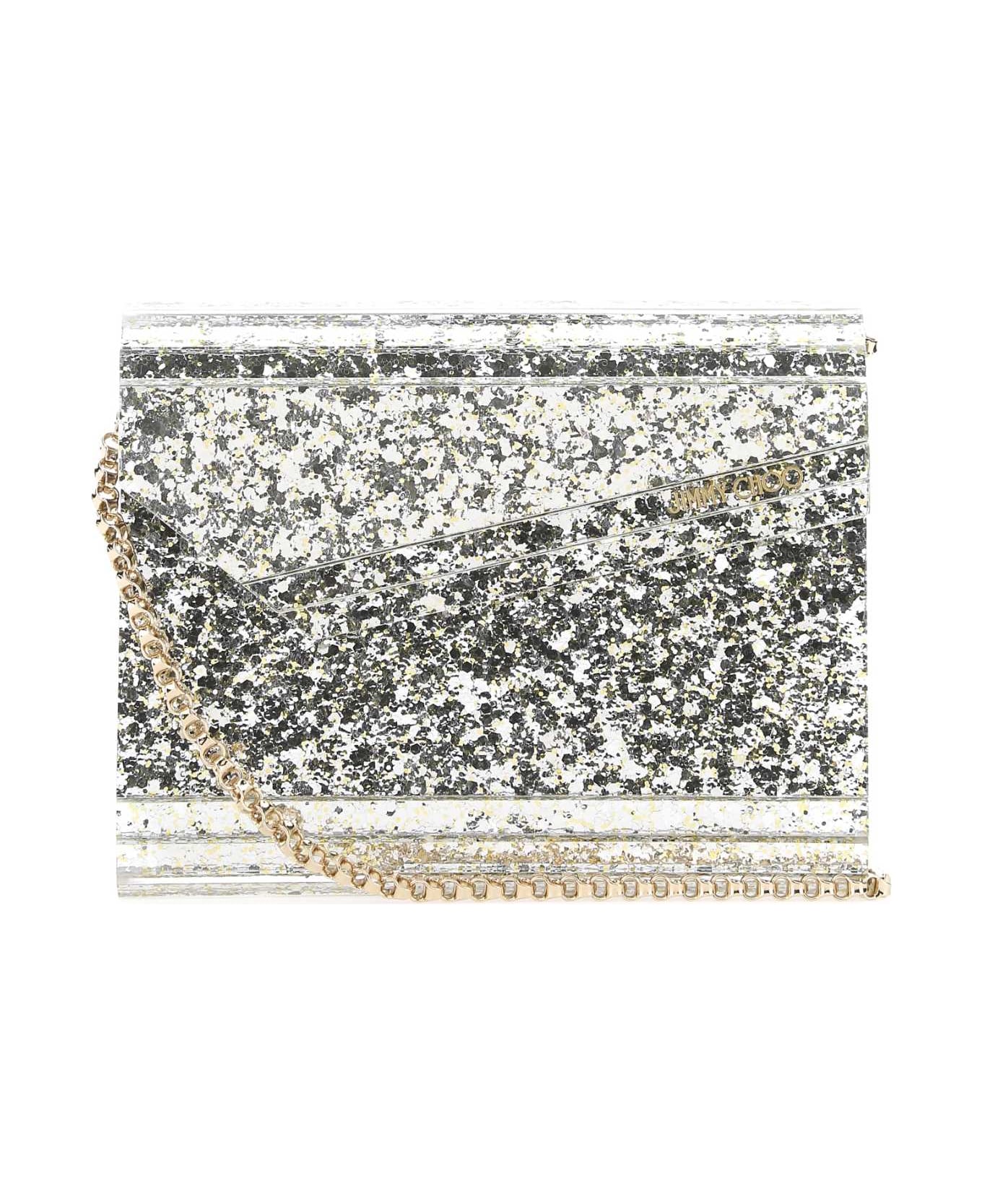 Jimmy Choo Embellished Acrylic Candy Clutch - CHAMPAGNE