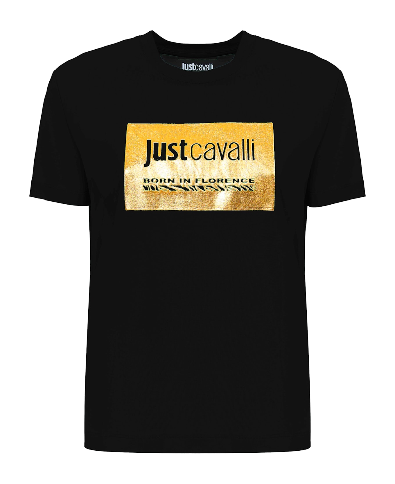 Just Cavalli Black Short Sleeves T-shirt - Black