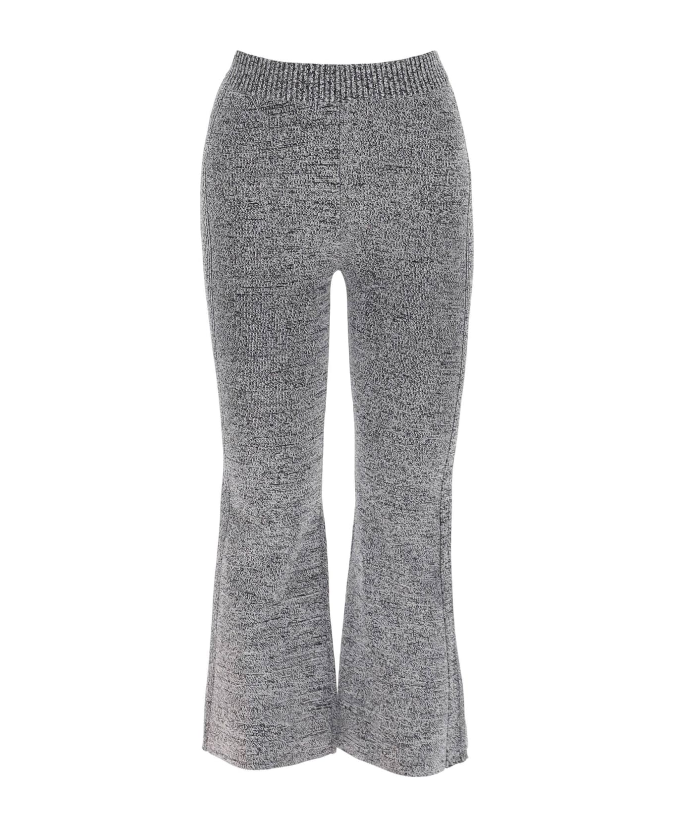 Ganni Stretch Knit Cropped Pants - BLACK (Grey) ボトムス