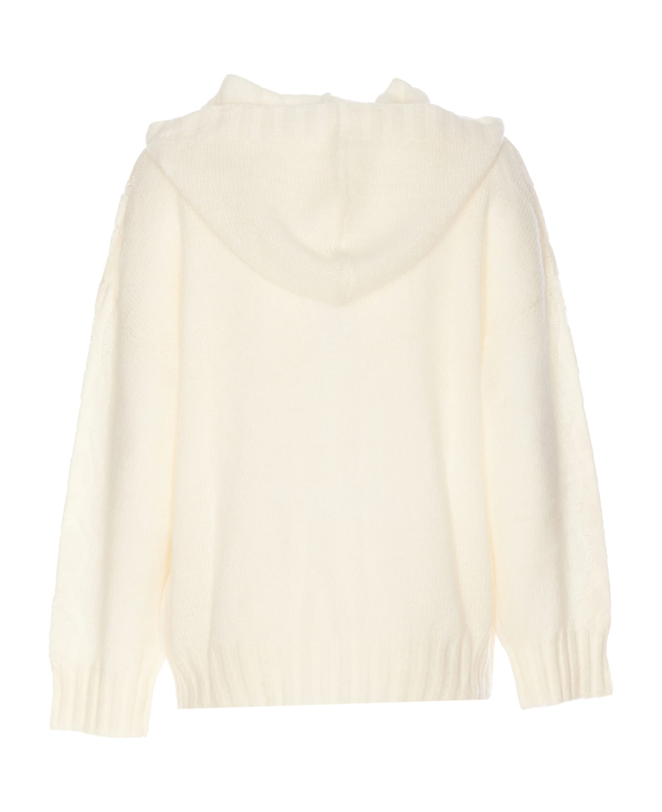 Liu-Jo Wool Sweater With Hood - White