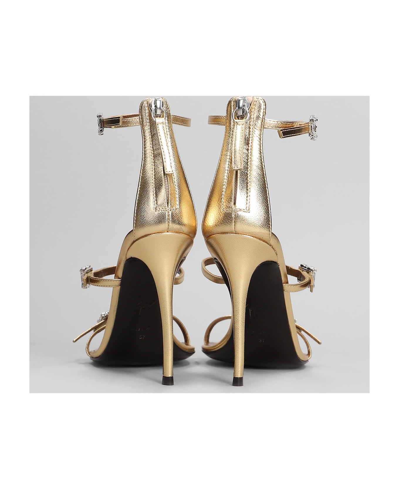 Giuseppe Zanotti Sandals In Gold Patent Leather - gold
