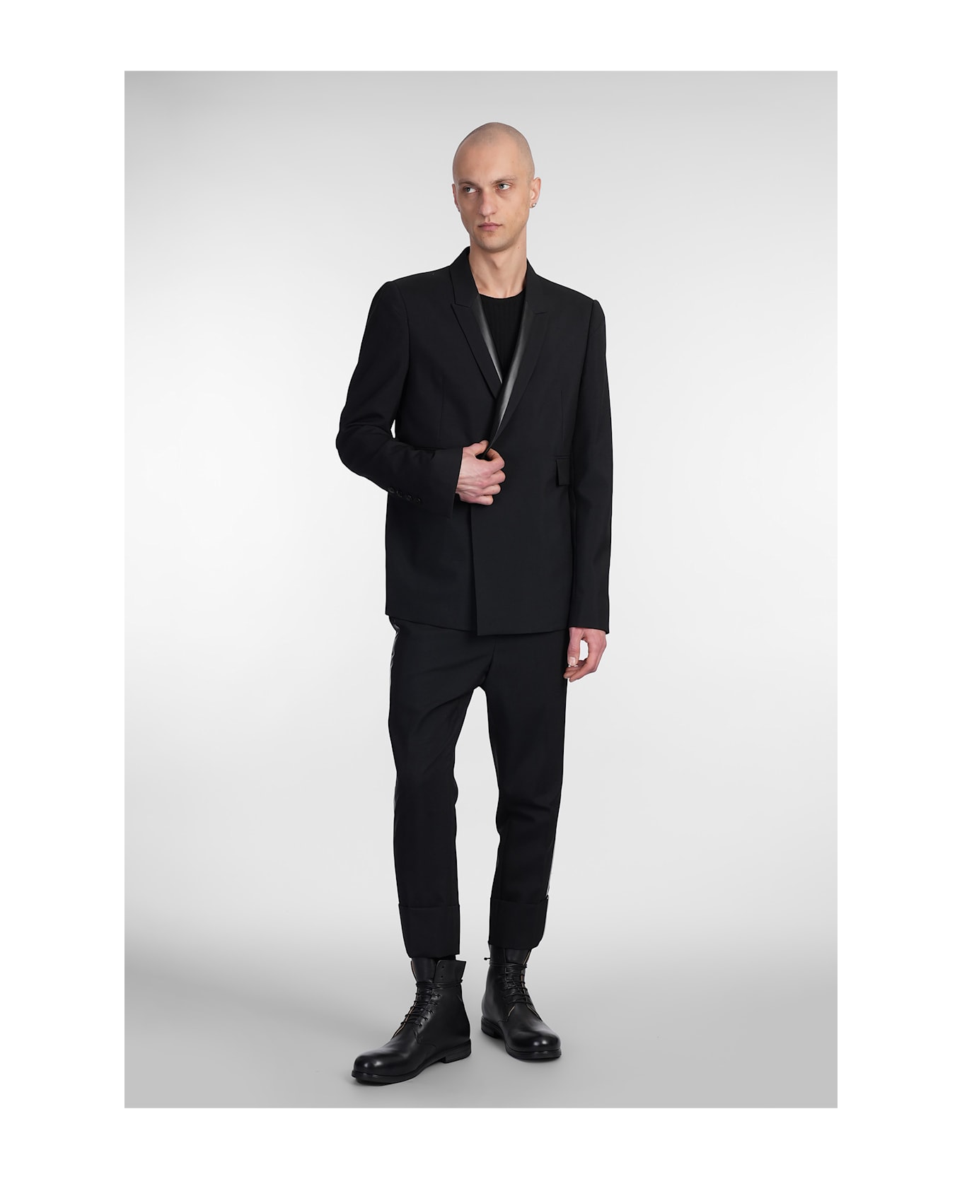 Sapio N 4 Blazer In Black Wool - black